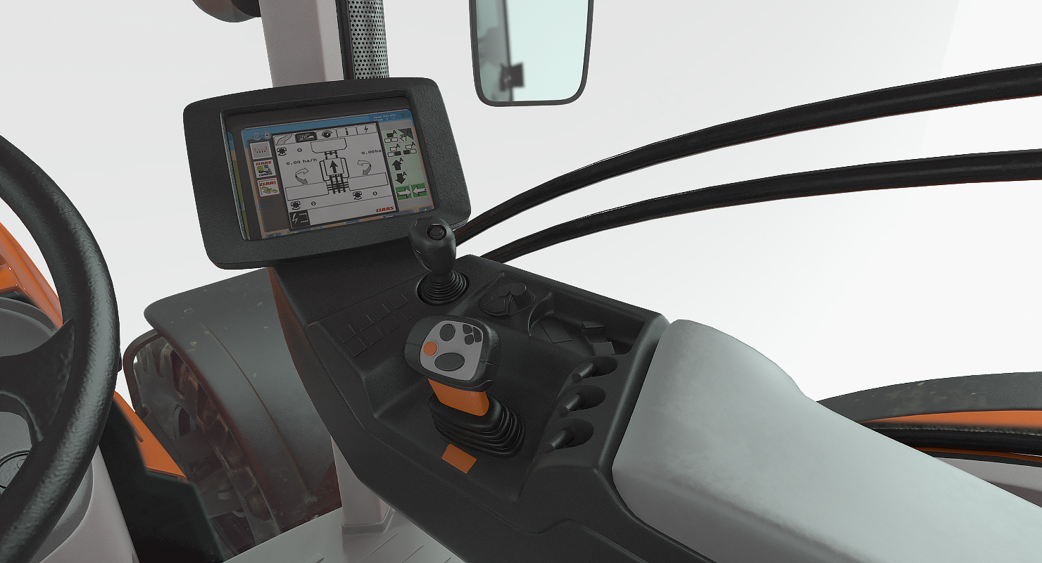 Generic Tractor Detailed Interior Dirty 3D model