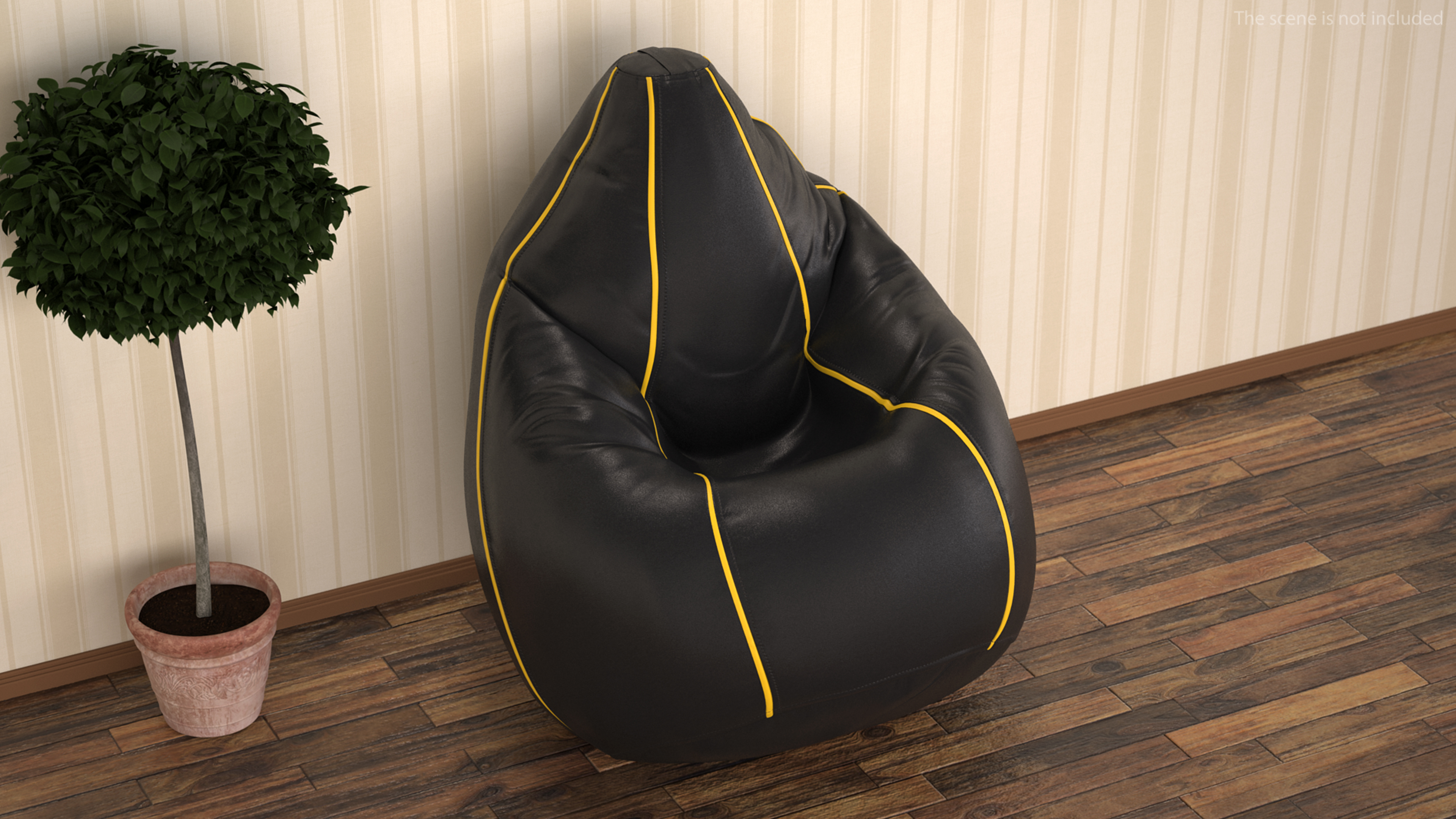 3D Black Sack-Chair