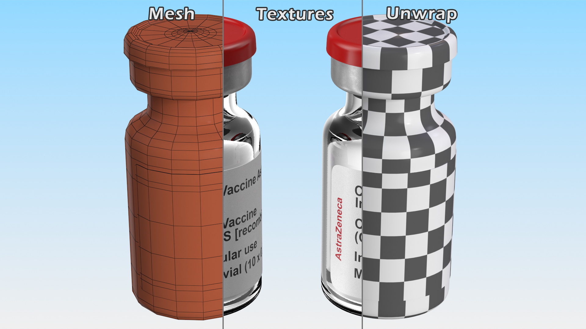 3D model COVID-19 Medical Vaccination Medicaments