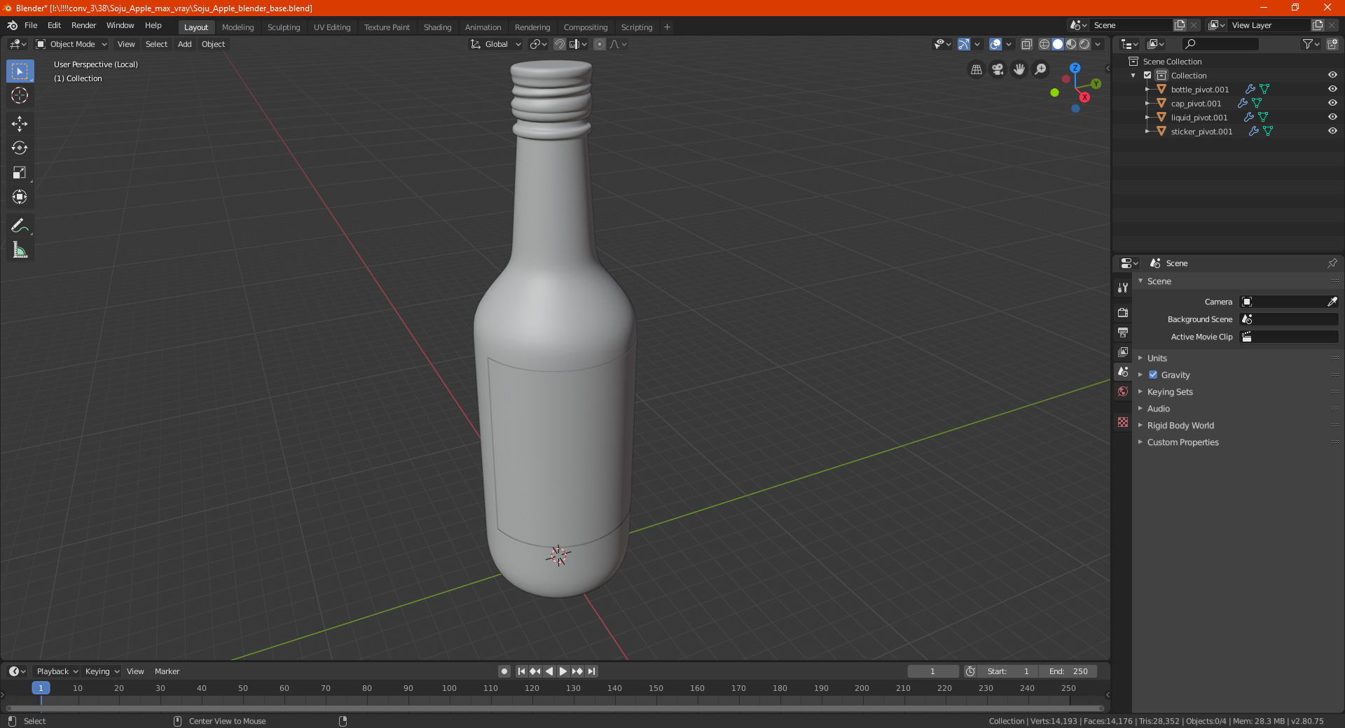 3D model Soju Apple