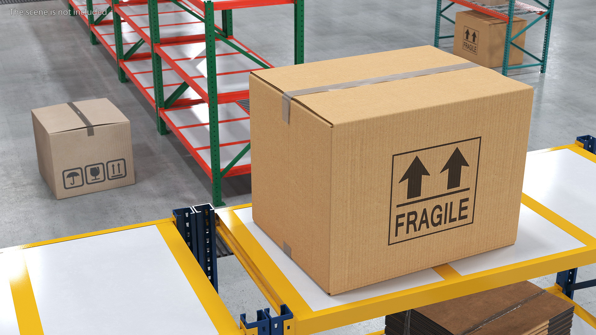 3D Fragile Cardboard Box