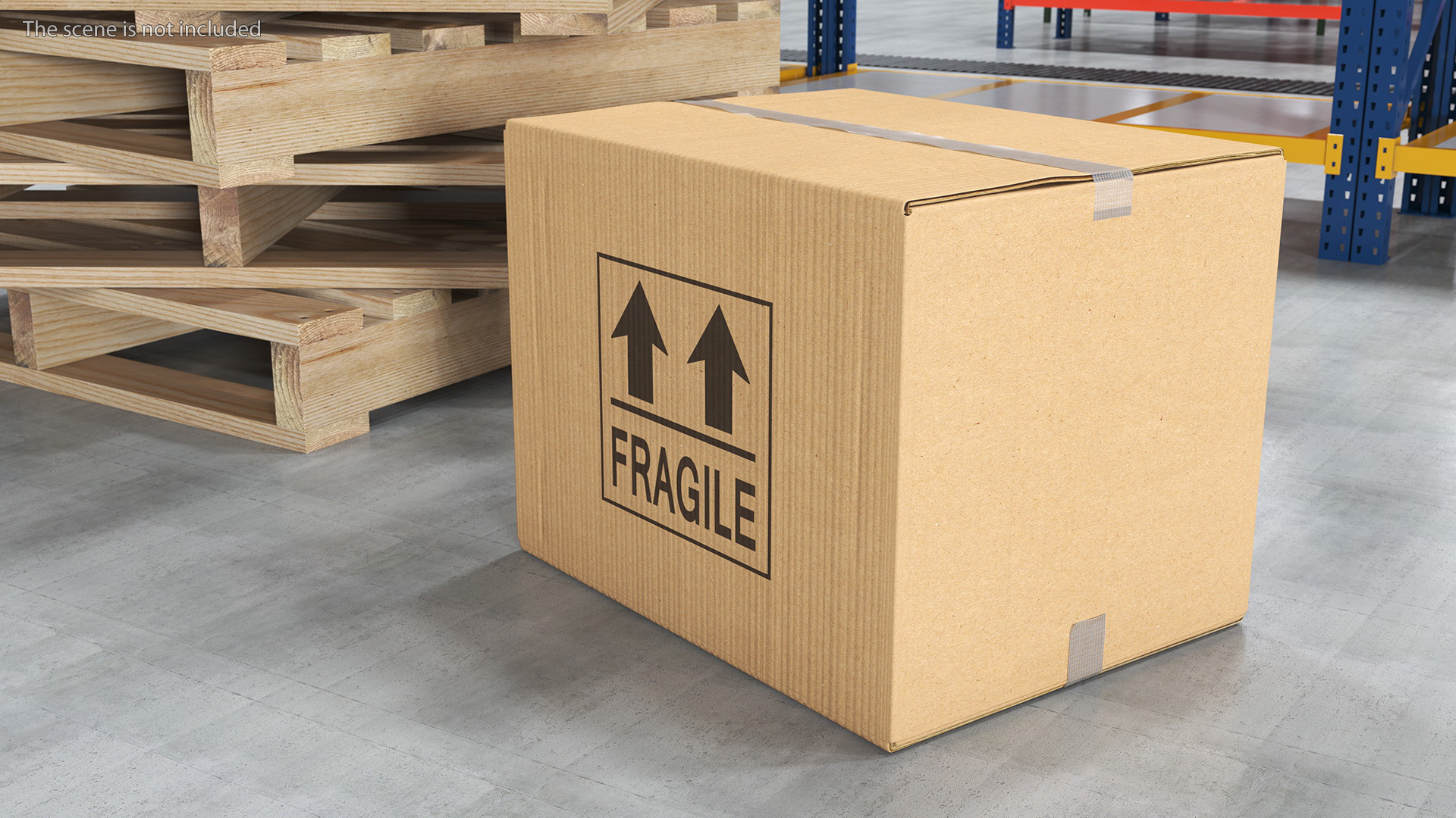 3D Fragile Cardboard Box