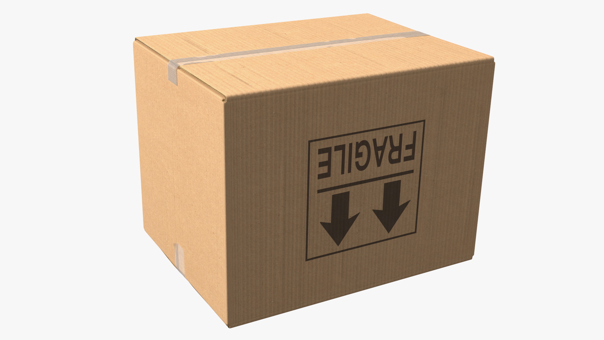 3D Fragile Cardboard Box