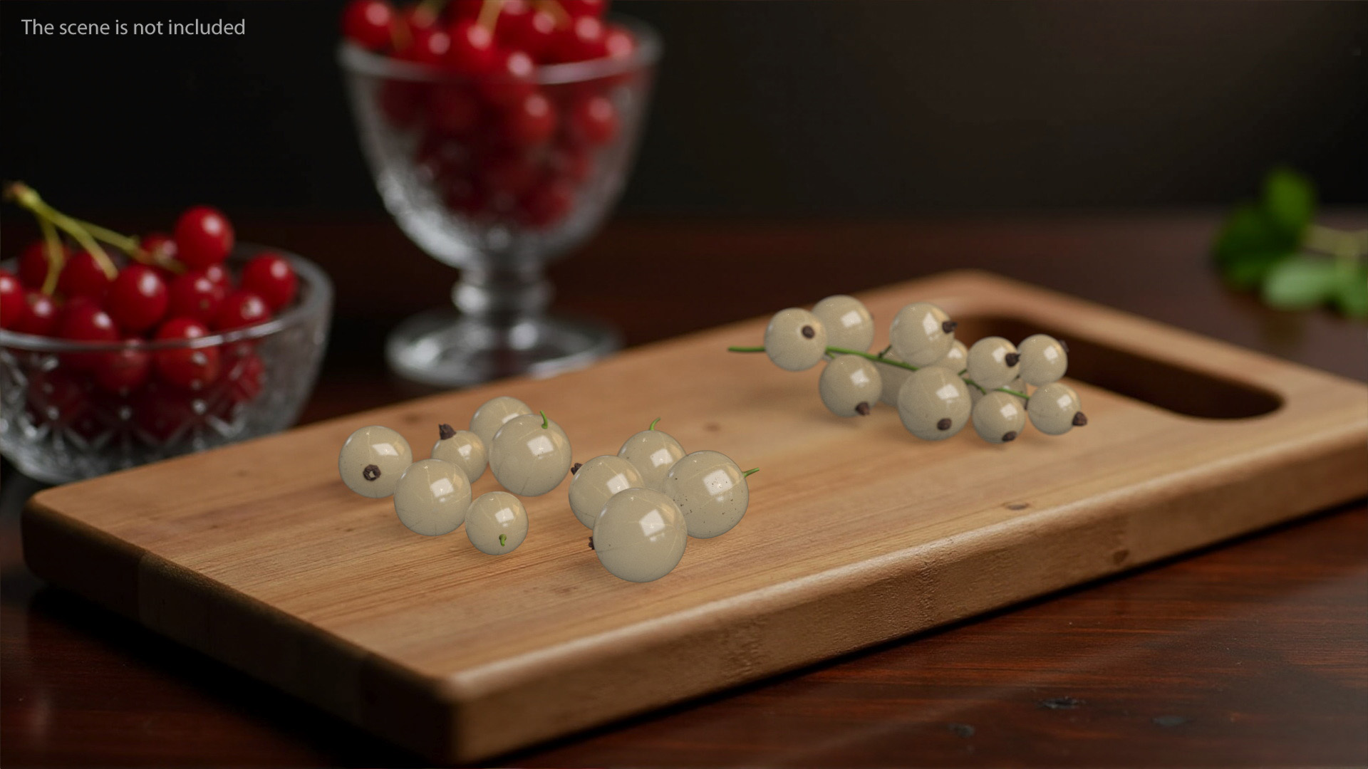 3D White Currant Berries