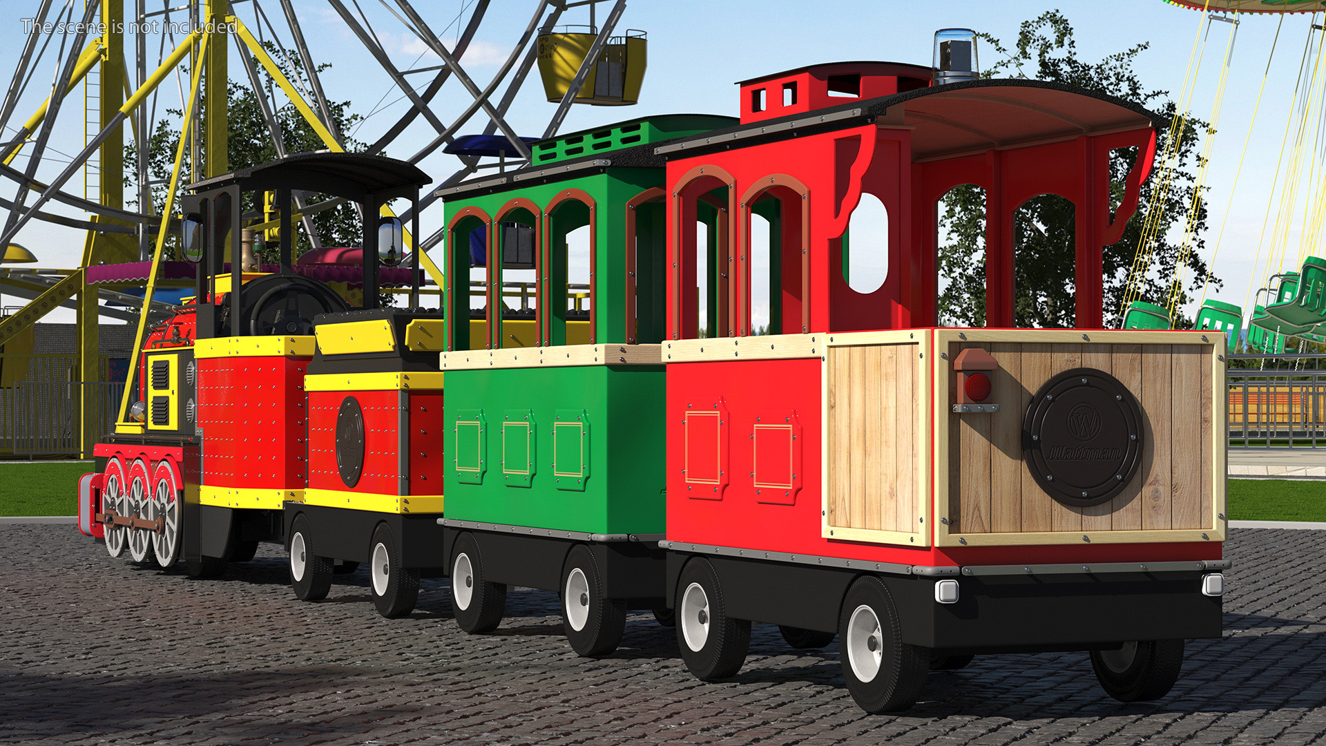 Children Train Wattman Mini Express Rigged 3D