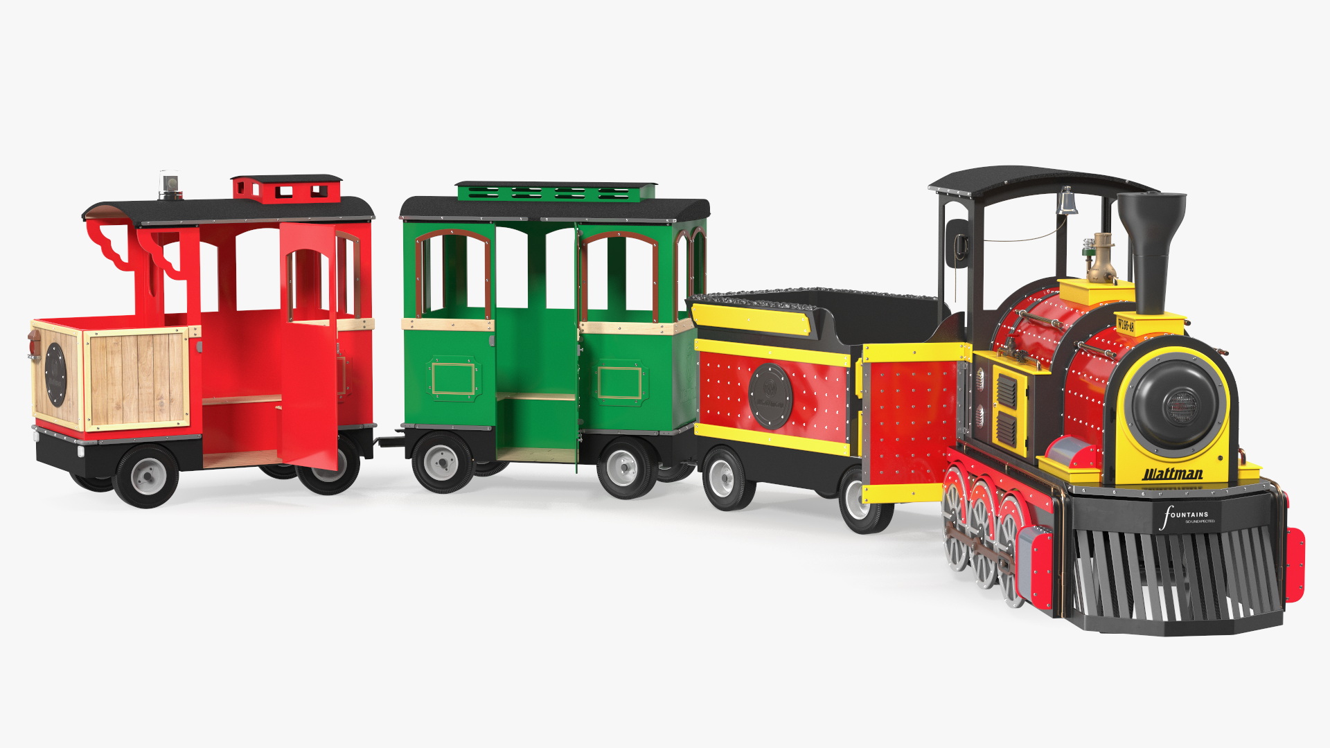 Children Train Wattman Mini Express Rigged 3D