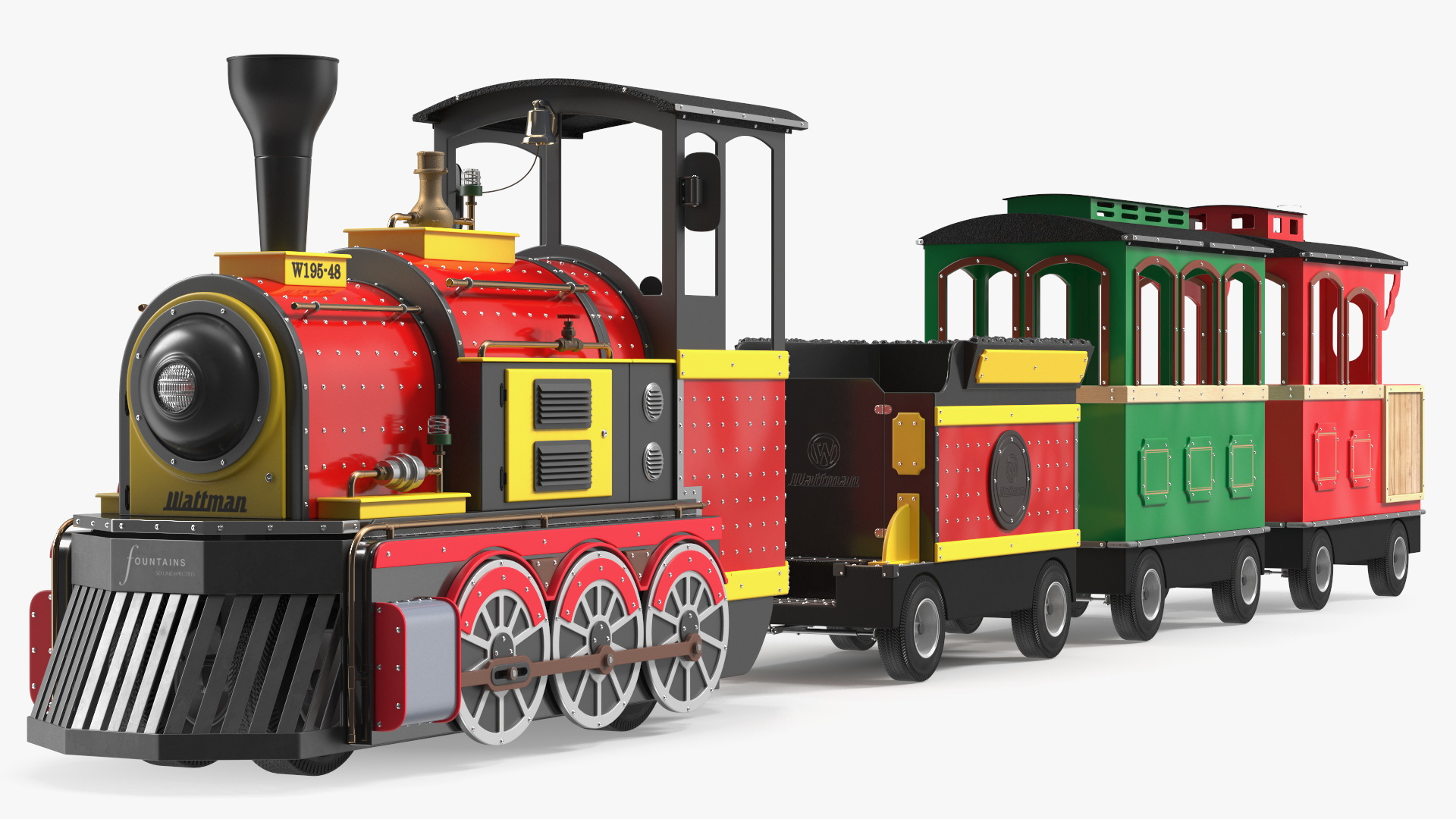 Children Train Wattman Mini Express Rigged 3D