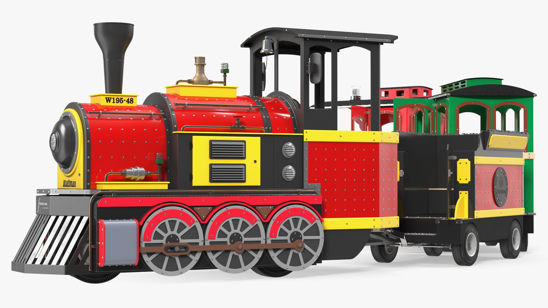 Children Train Wattman Mini Express Rigged 3D