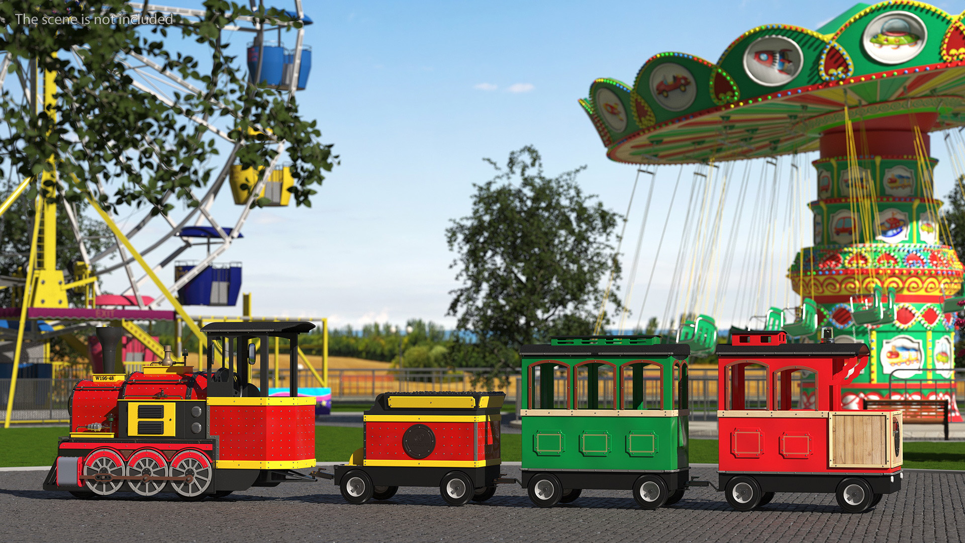 Children Train Wattman Mini Express Rigged 3D