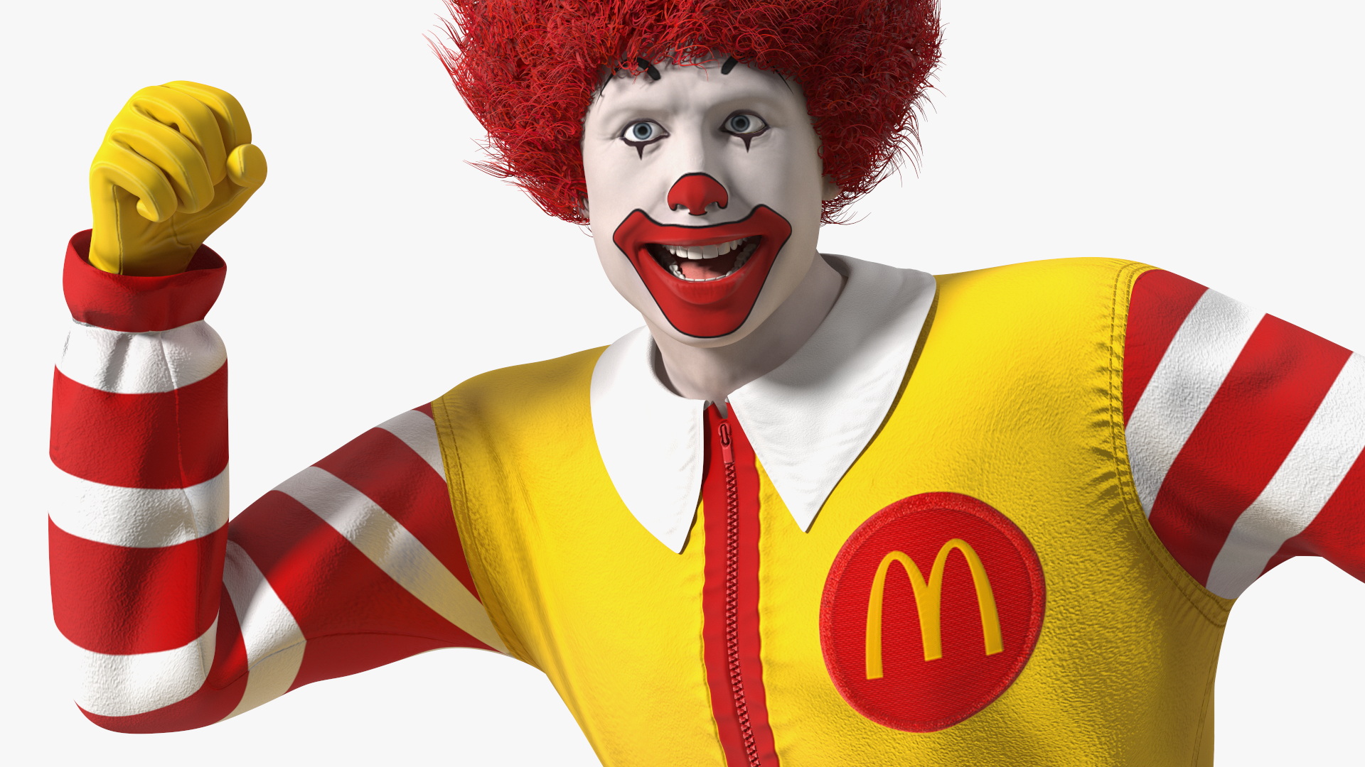 Ronald McDonald Clown Fur Rigged 3D