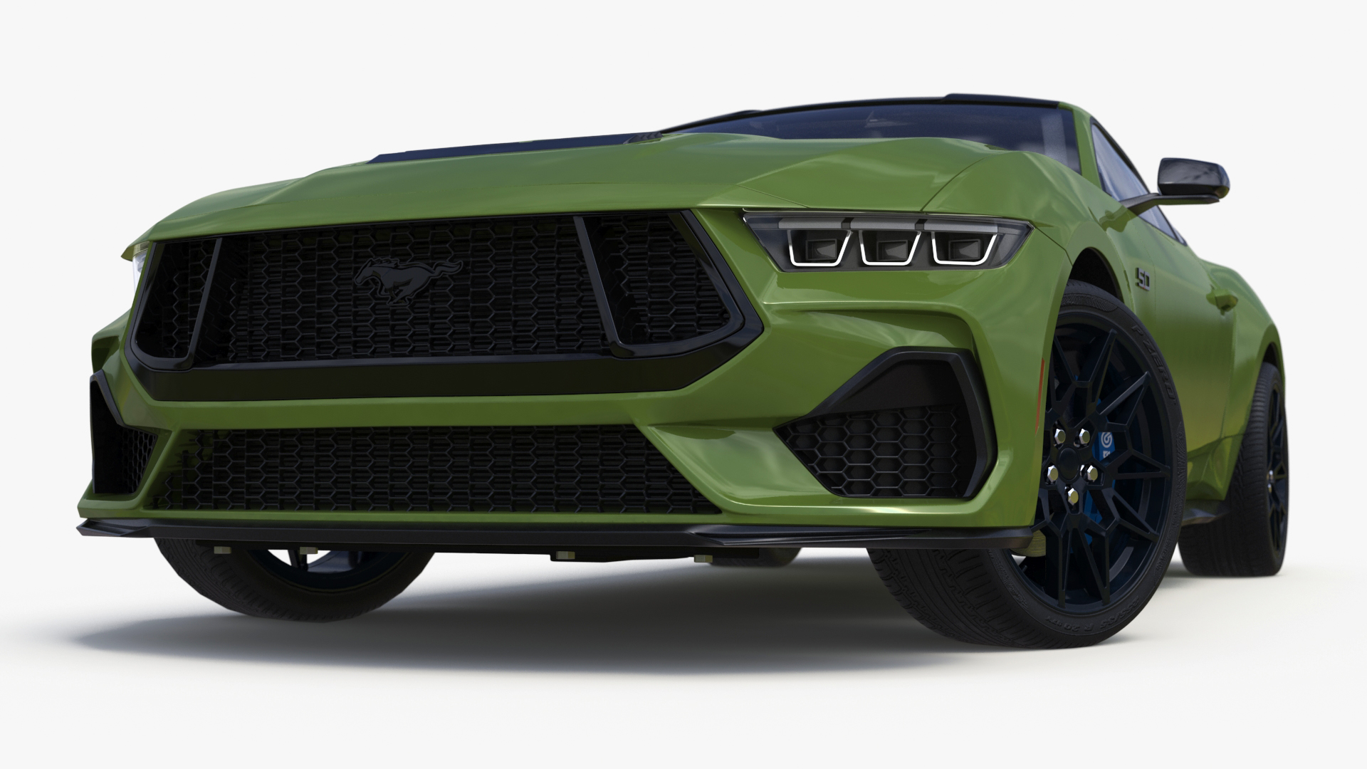 3D model Ford Mustang 2024 Green Rigged