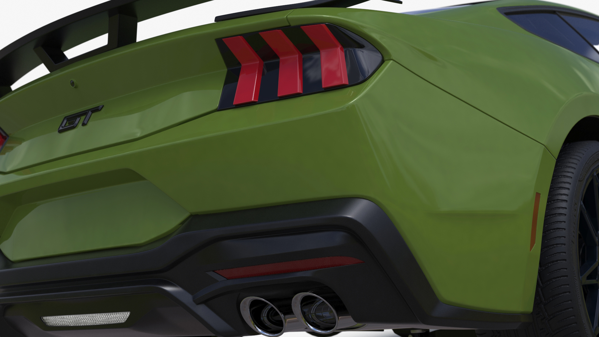 3D model Ford Mustang 2024 Green Rigged