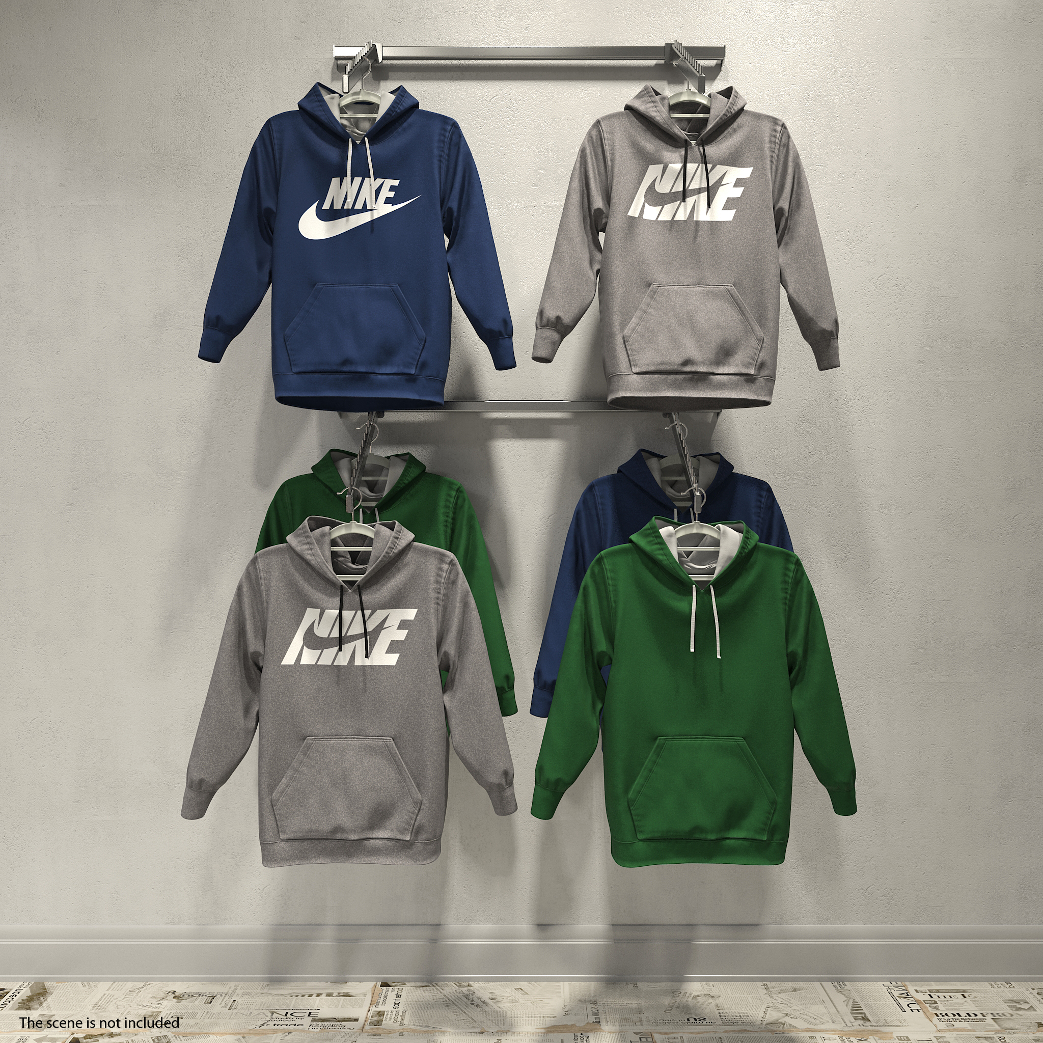 3D Nike Grey Hoodie