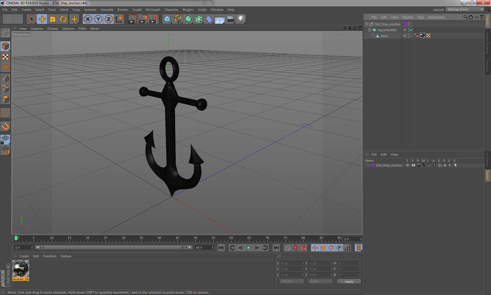 3D model Old Ship Anchor