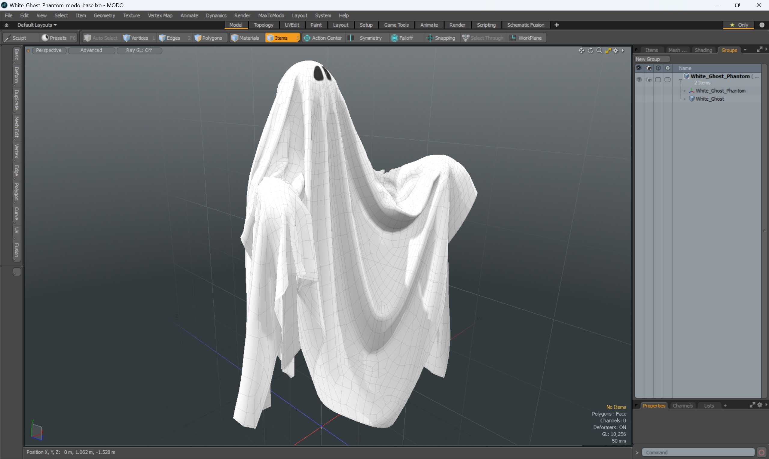 White Ghost Phantom 3D model