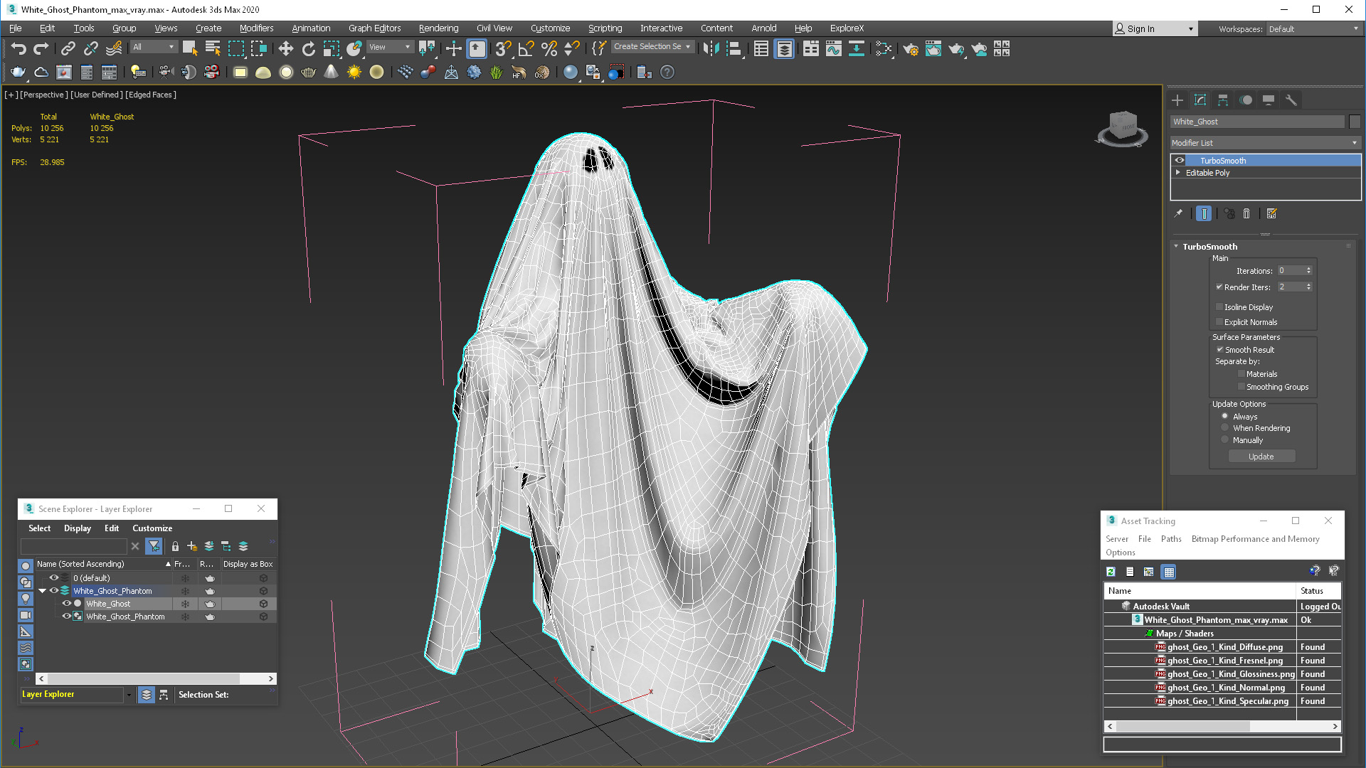 White Ghost Phantom 3D model