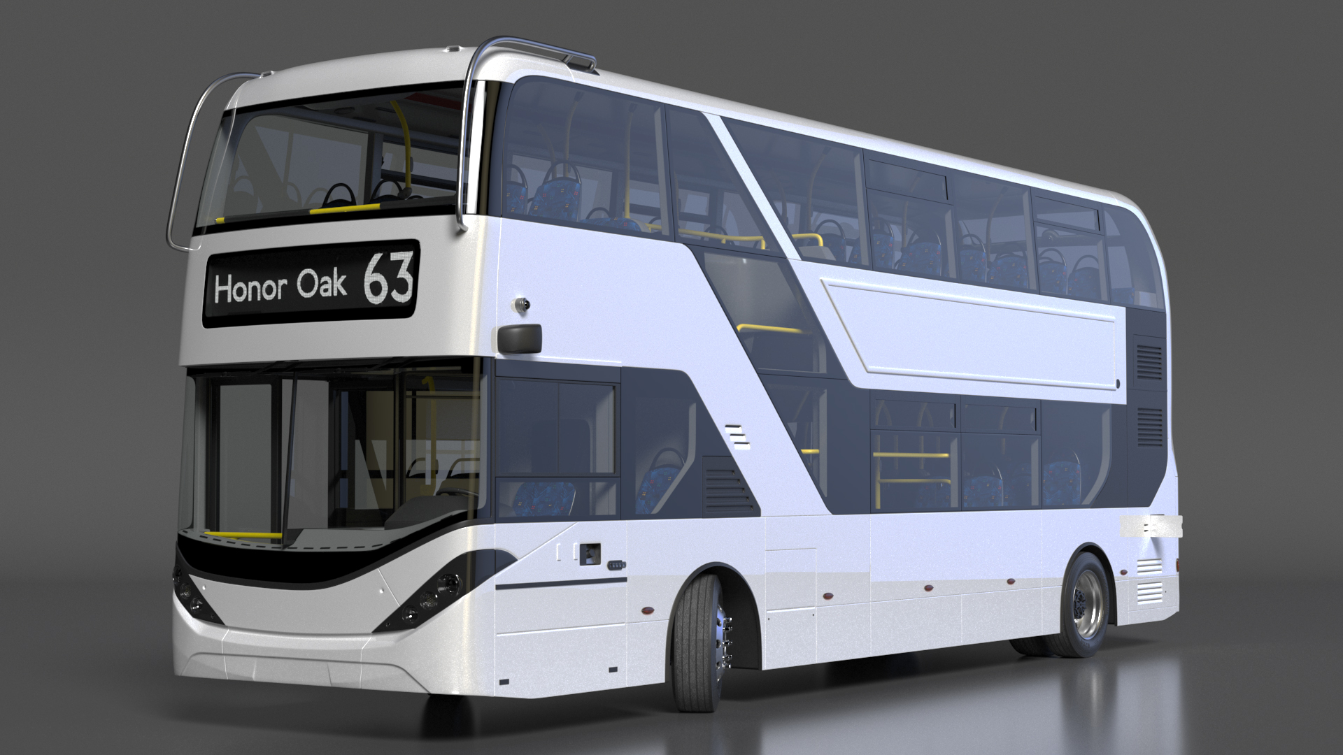 Left Hand Drive Cityliner Rigged 3D