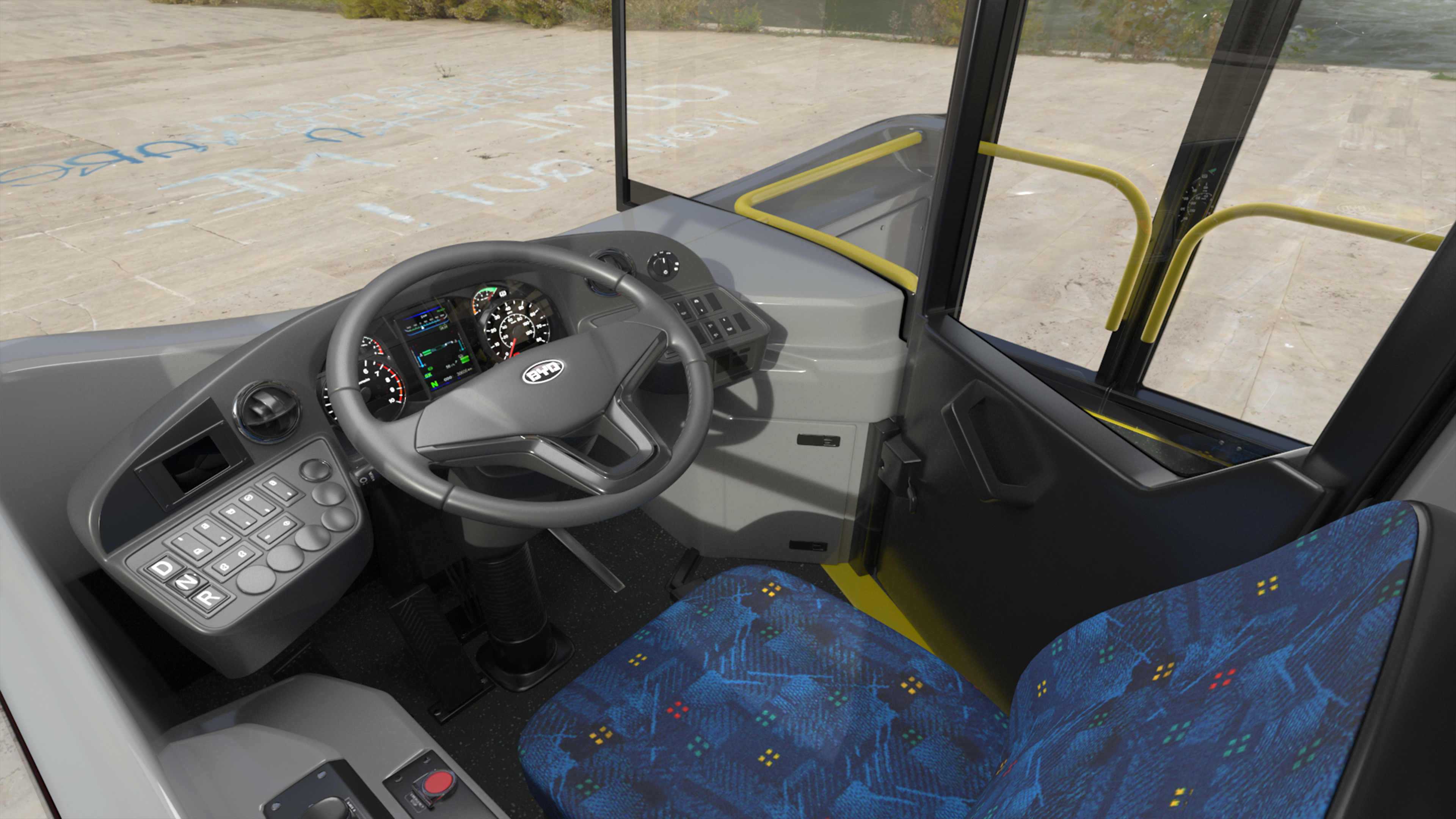 Left Hand Drive Cityliner Rigged 3D