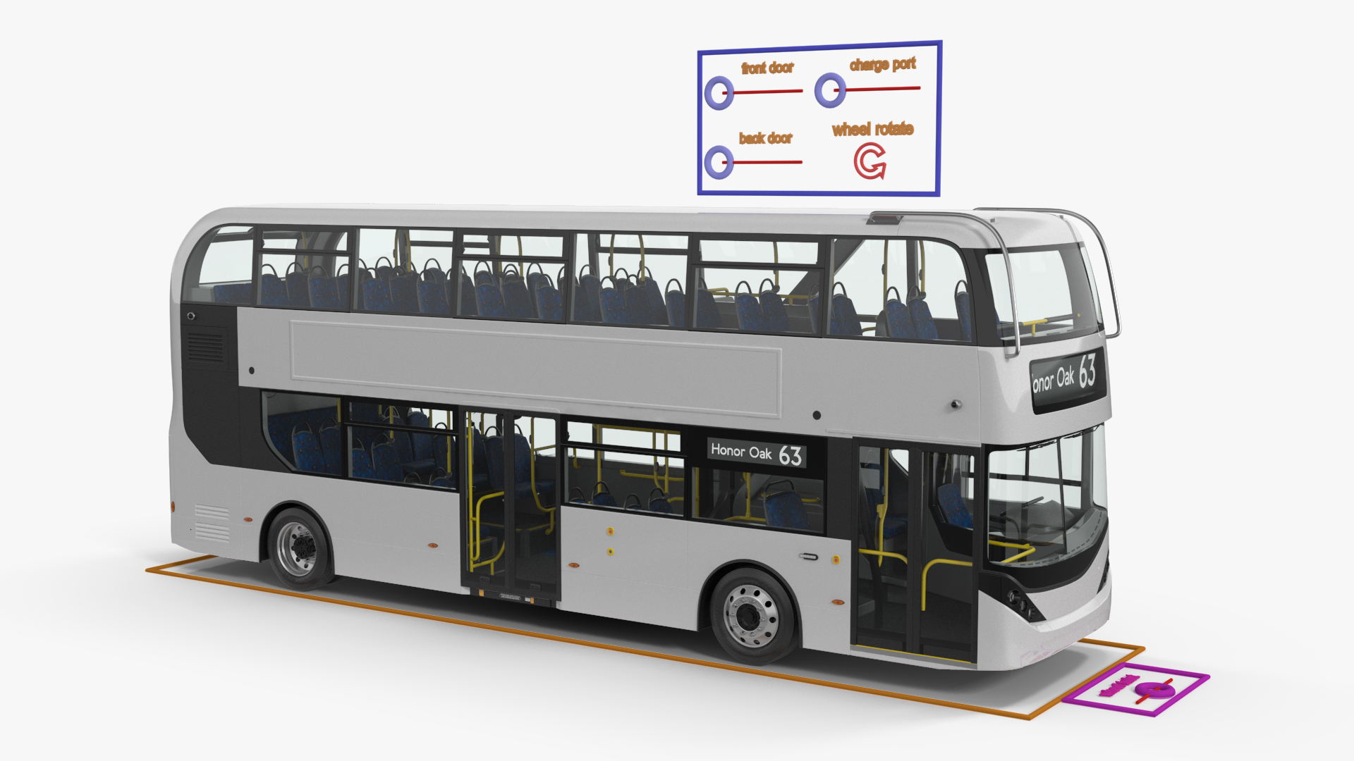 Left Hand Drive Cityliner Rigged 3D