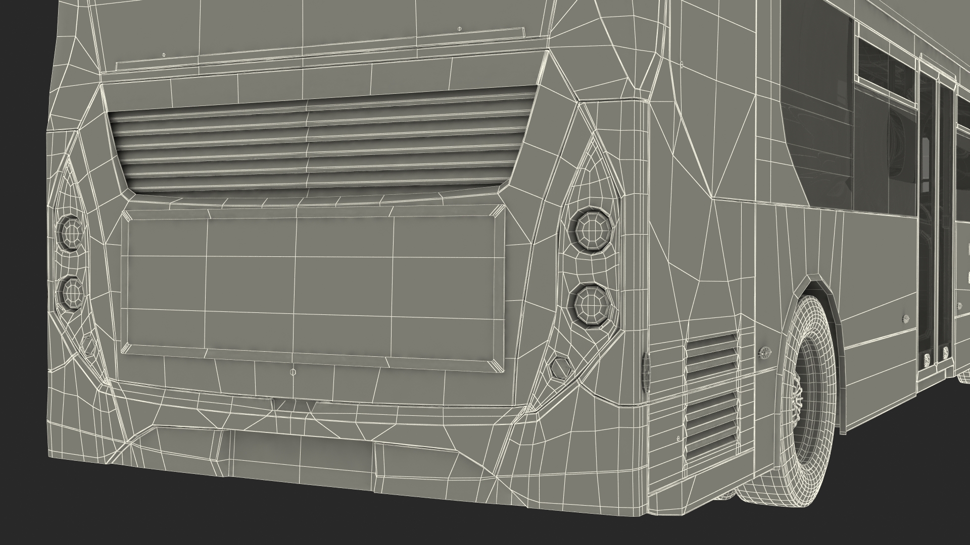 Left Hand Drive Cityliner Rigged 3D