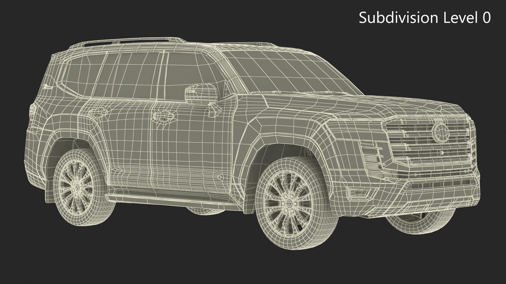 Toyota Land Cruiser Silver Simple Interior 3D