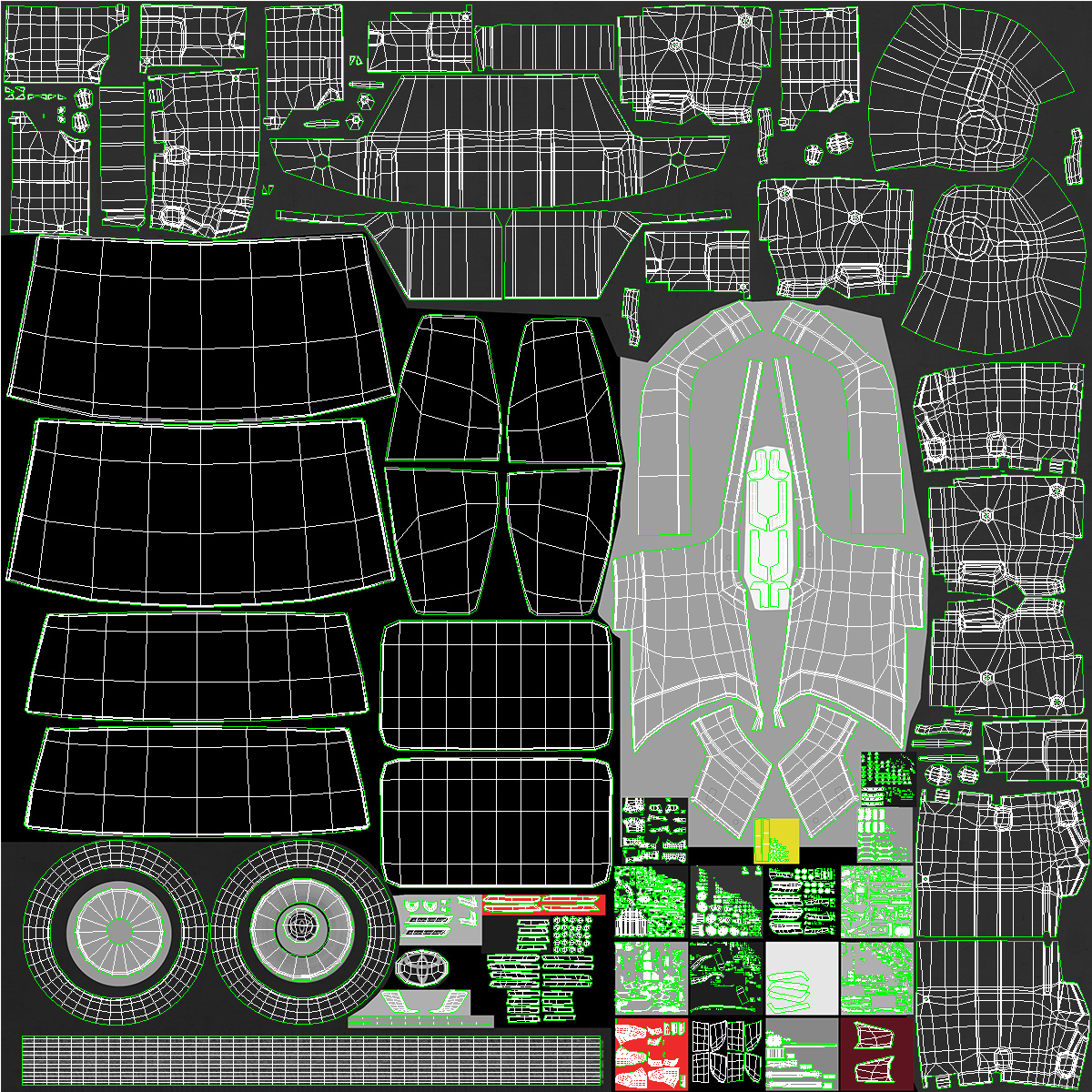 Toyota Land Cruiser Silver Simple Interior 3D