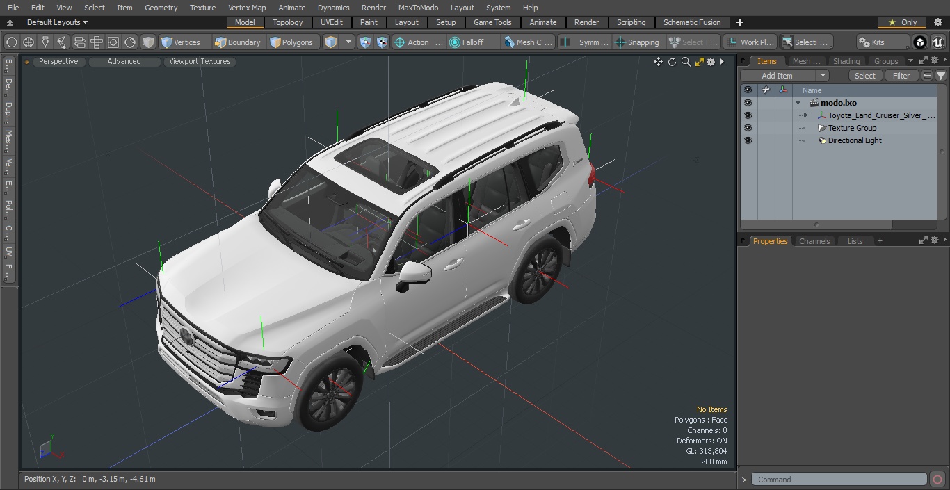 Toyota Land Cruiser Silver Simple Interior 3D