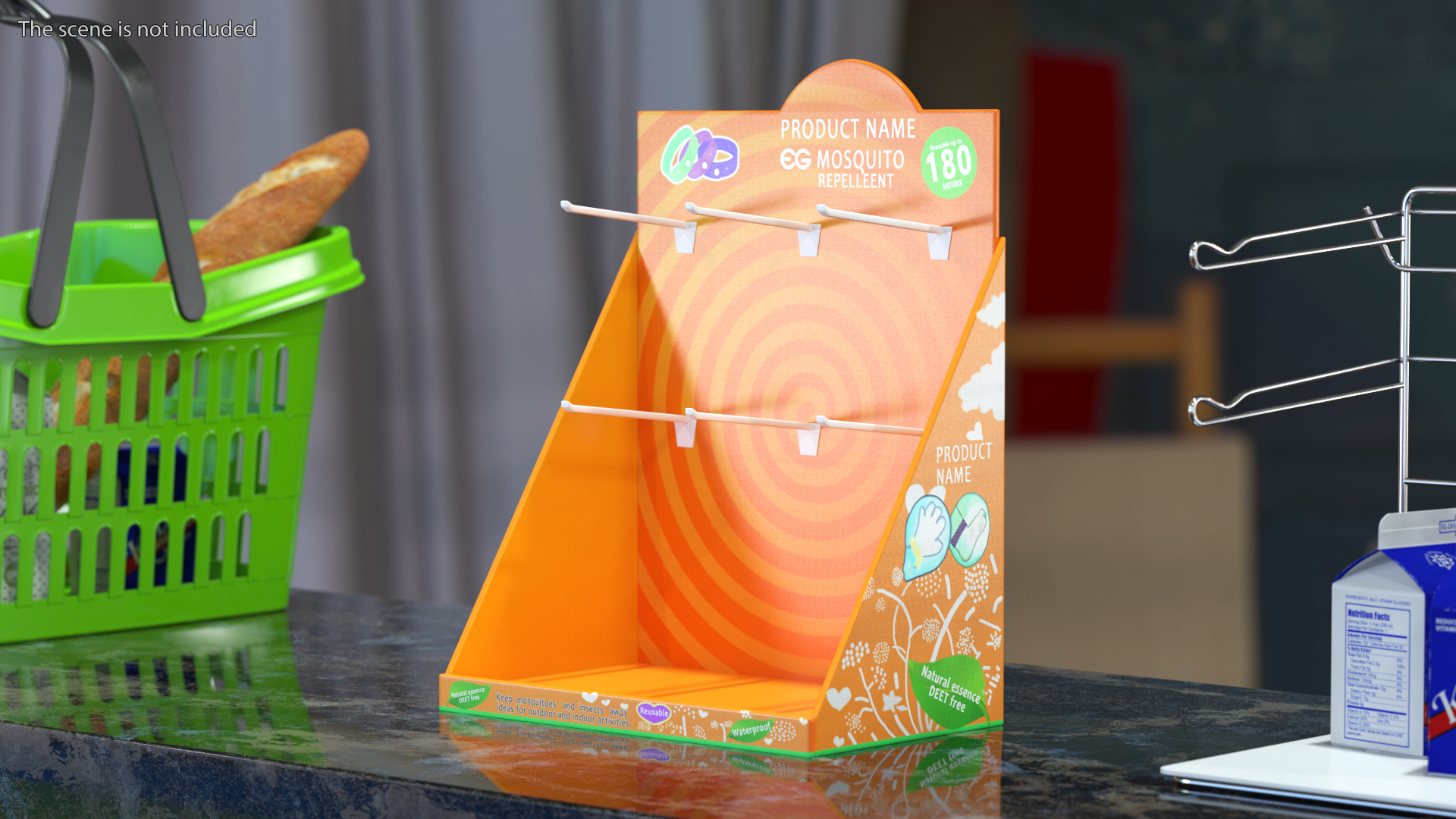 Counter Top Display Stand Mockup 3D