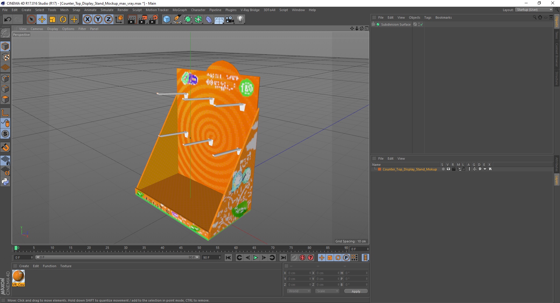 Counter Top Display Stand Mockup 3D