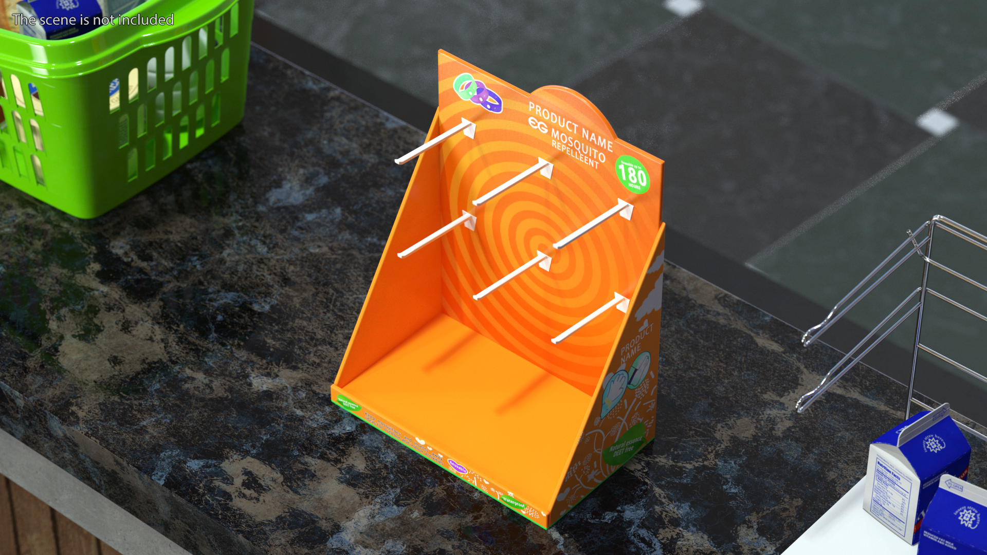 Counter Top Display Stand Mockup 3D