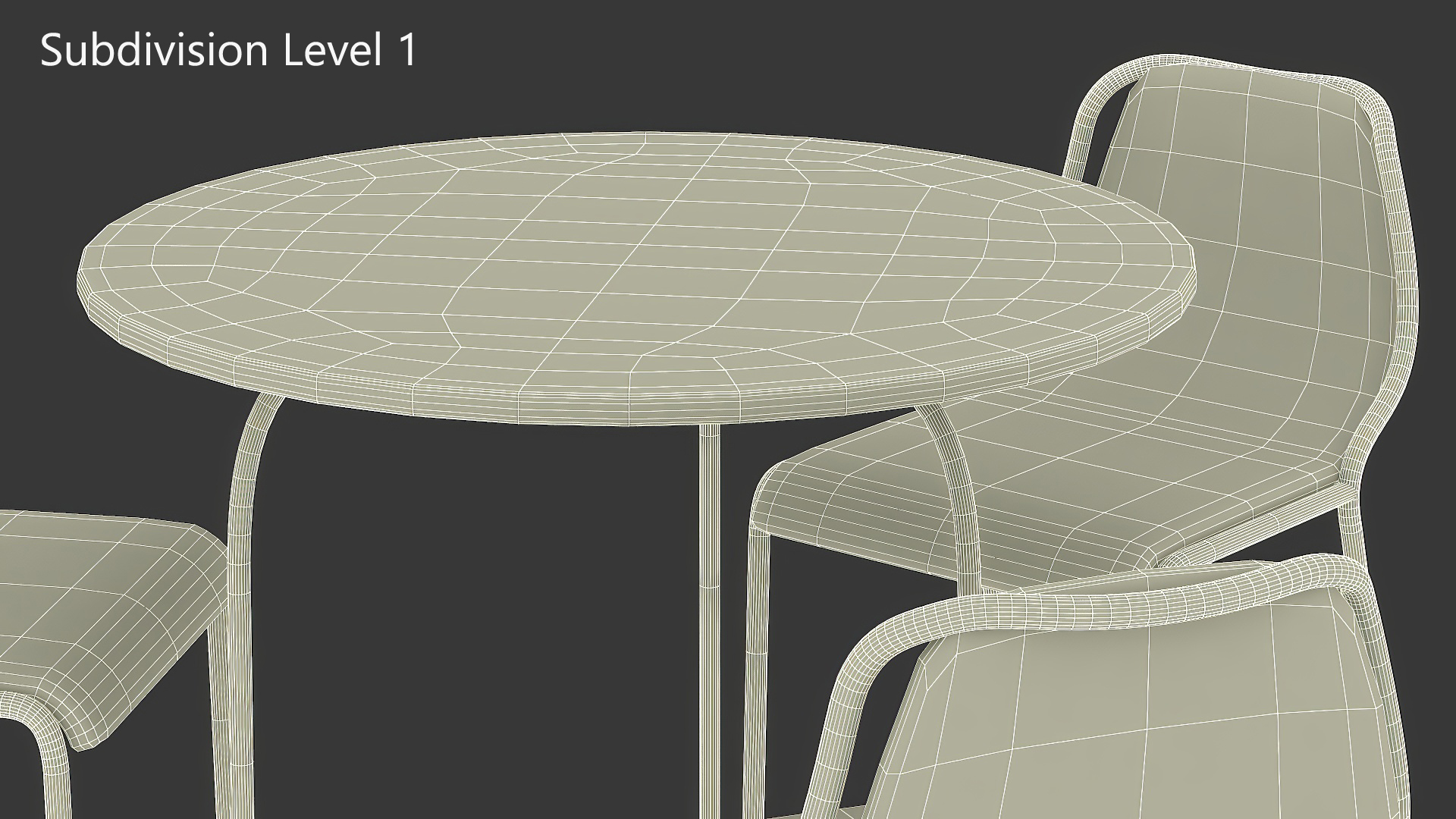 Modern Bar Stools and Table 3D