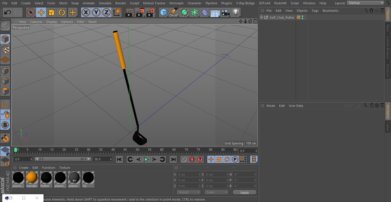 3D Golf Club Putter