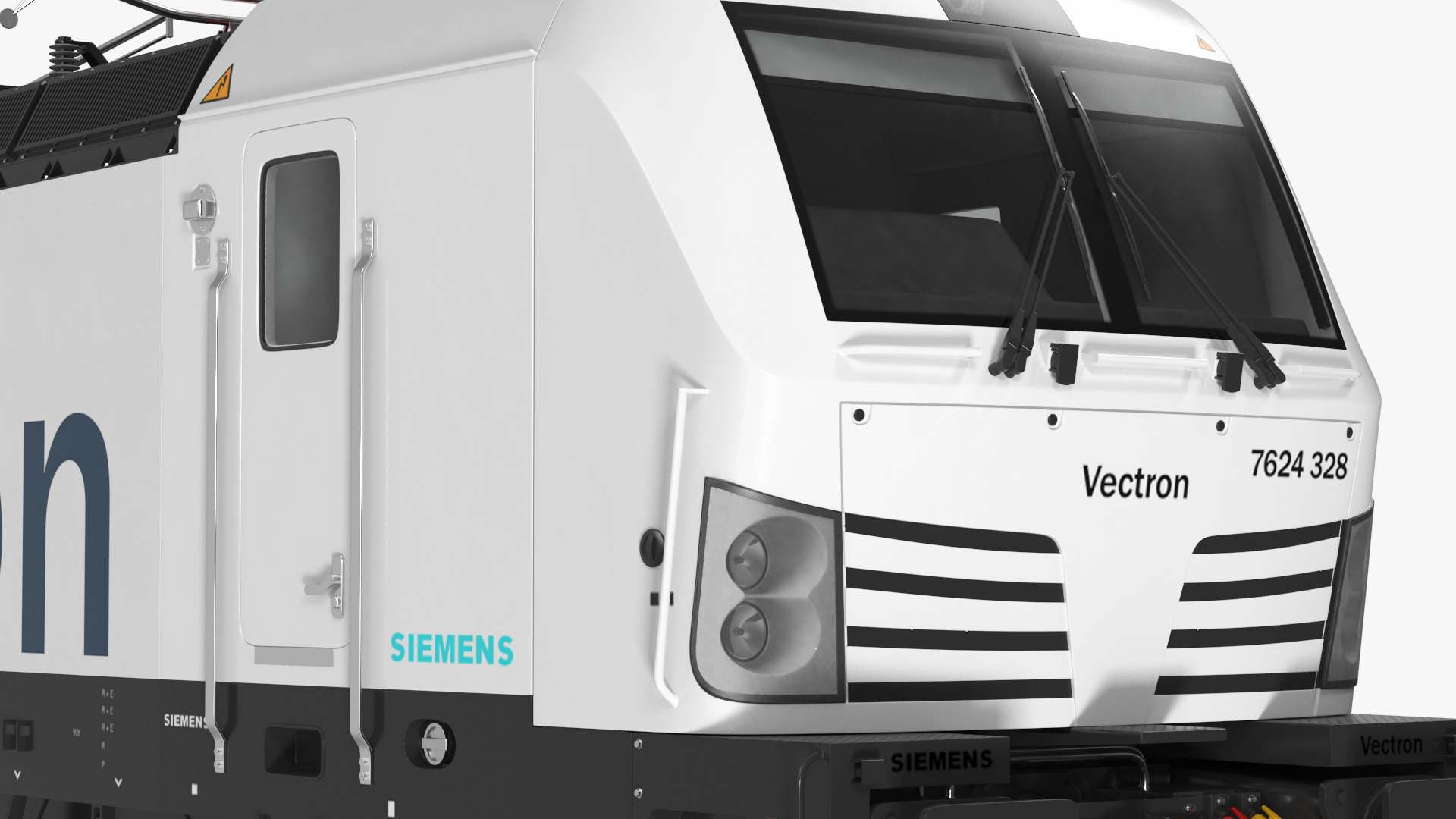 Modern Locomotive Siemens Vectron White 3D model