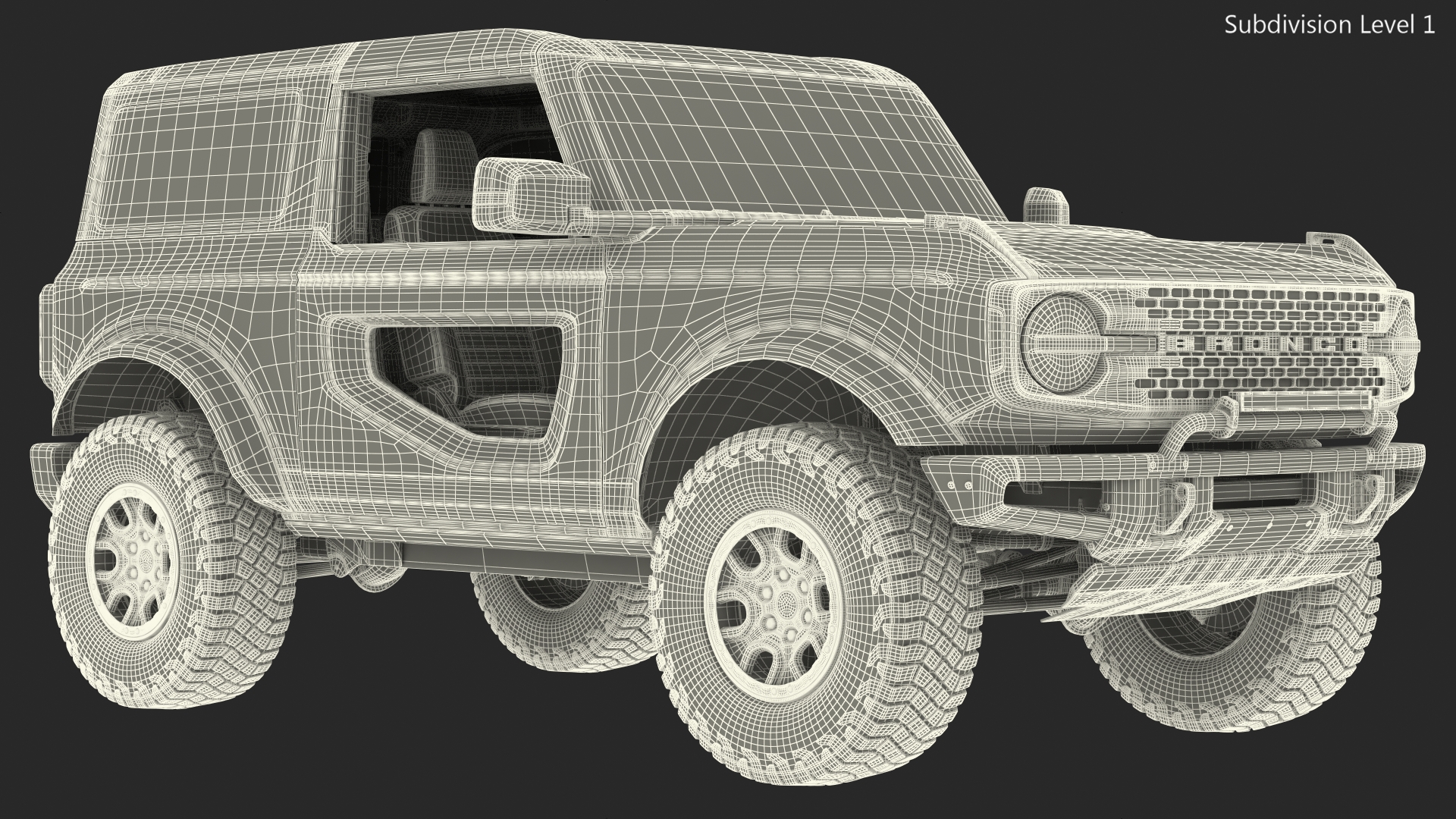 Ford Bronco 2021 Two Door Rigged 3D