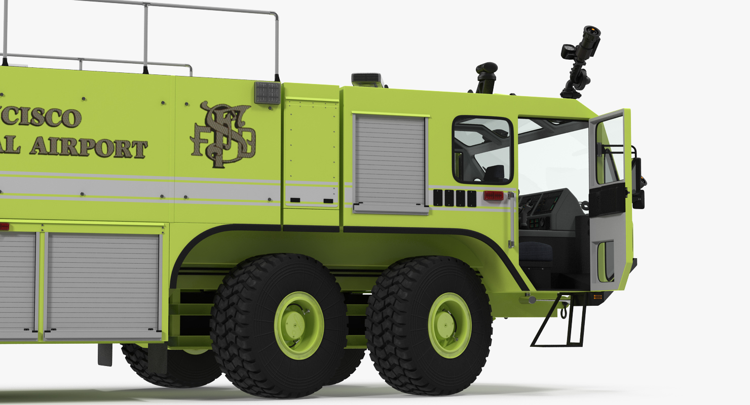 3D Oshkosh Striker 4500 Aircraft Rescue and Firefighting Vehicle Rigged model