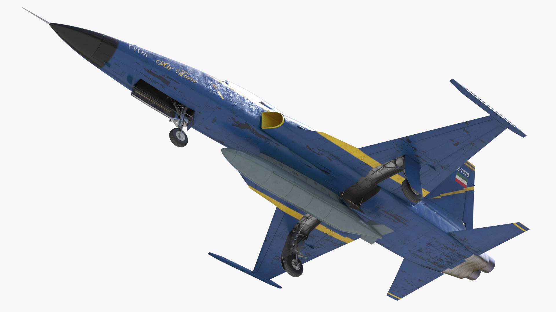 3D HESA Saeqeh Combat Jet Blue Simplified model