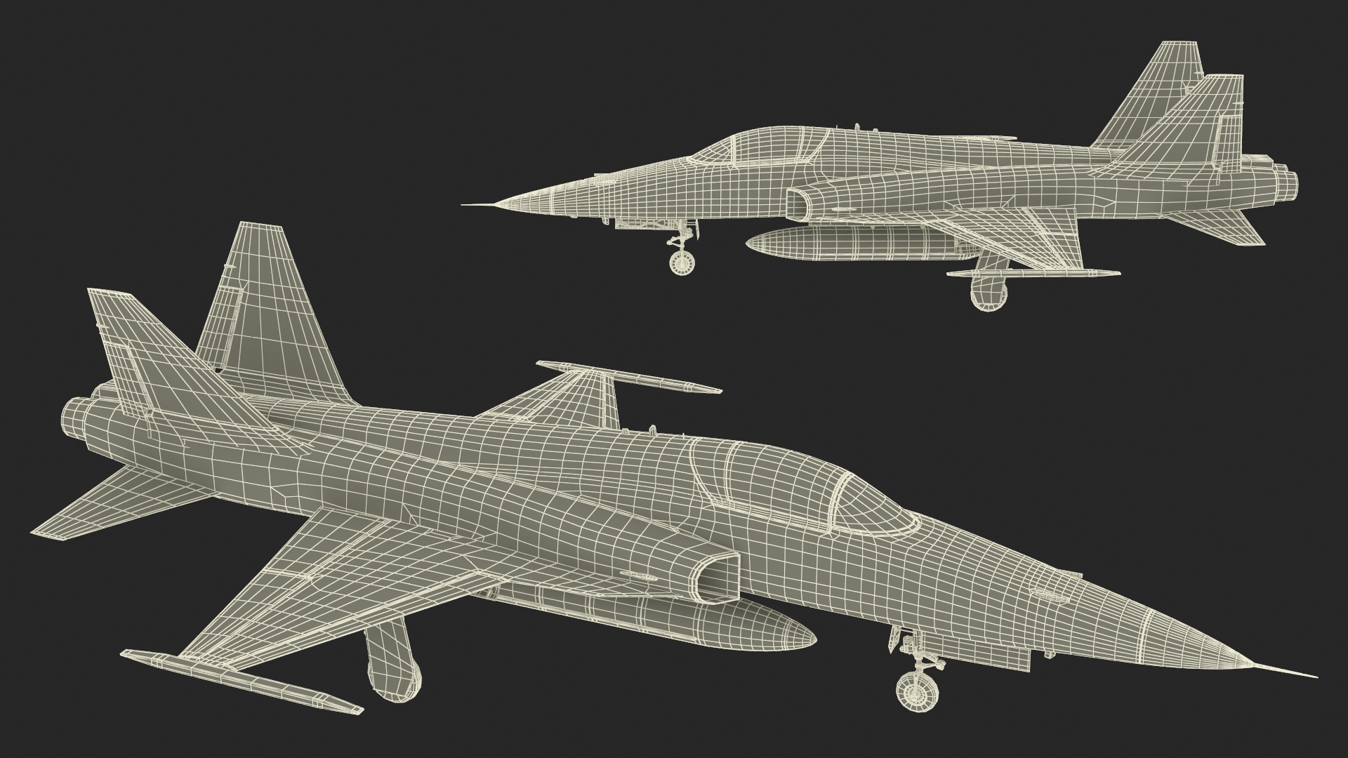 3D HESA Saeqeh Combat Jet Blue Simplified model