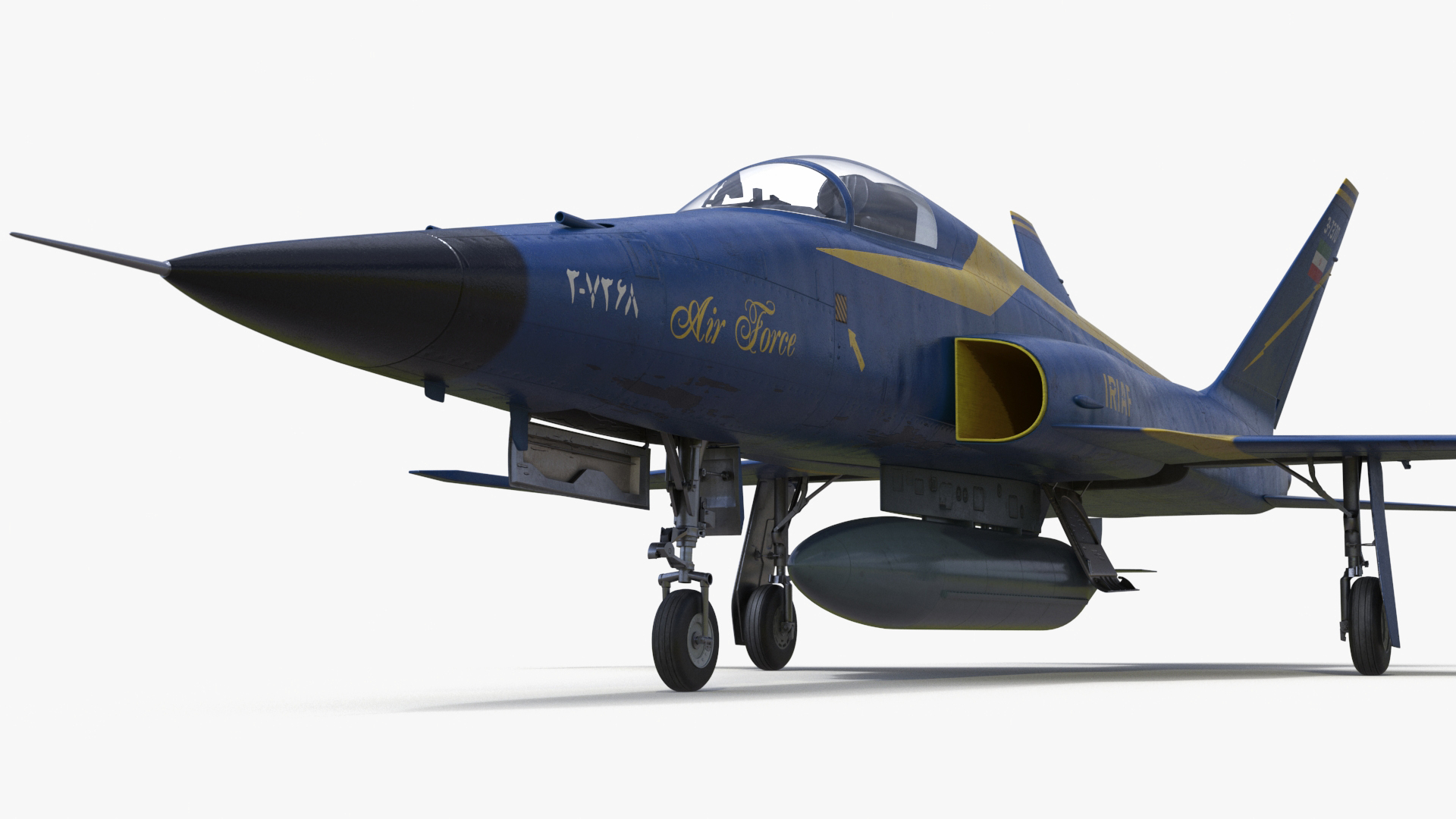 3D HESA Saeqeh Combat Jet Blue Simplified model