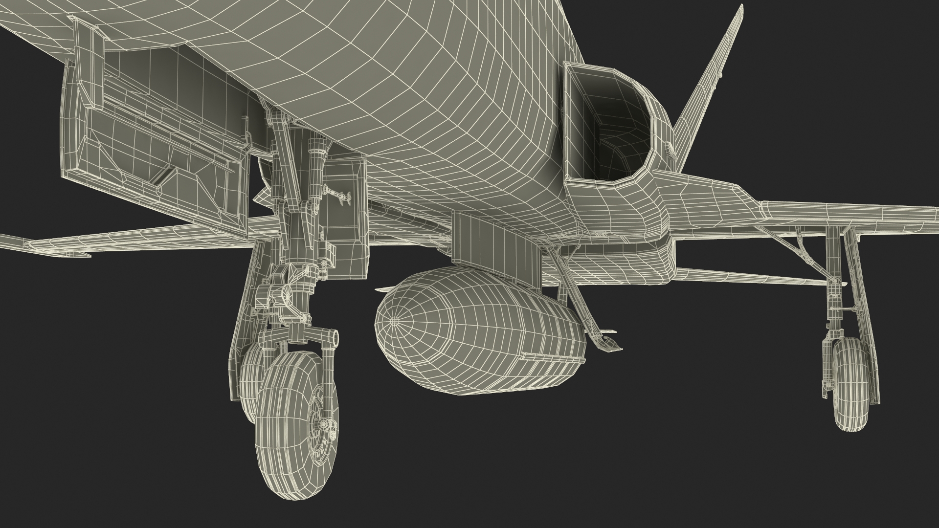 3D HESA Saeqeh Combat Jet Blue Simplified model