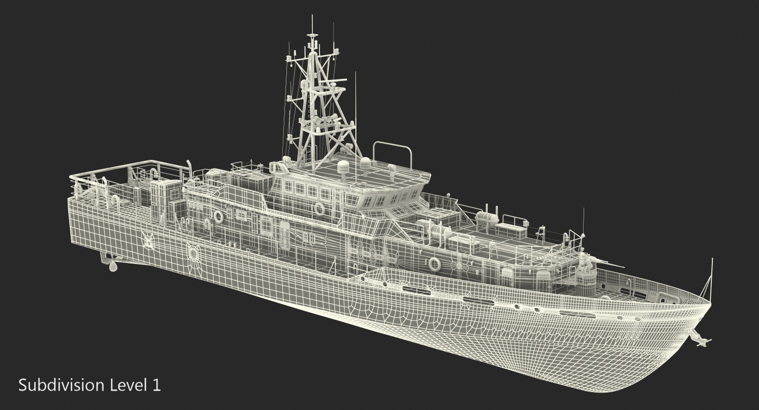 3D model Coast Guard Cutter Jacob Poroo Sentinel Class Ship