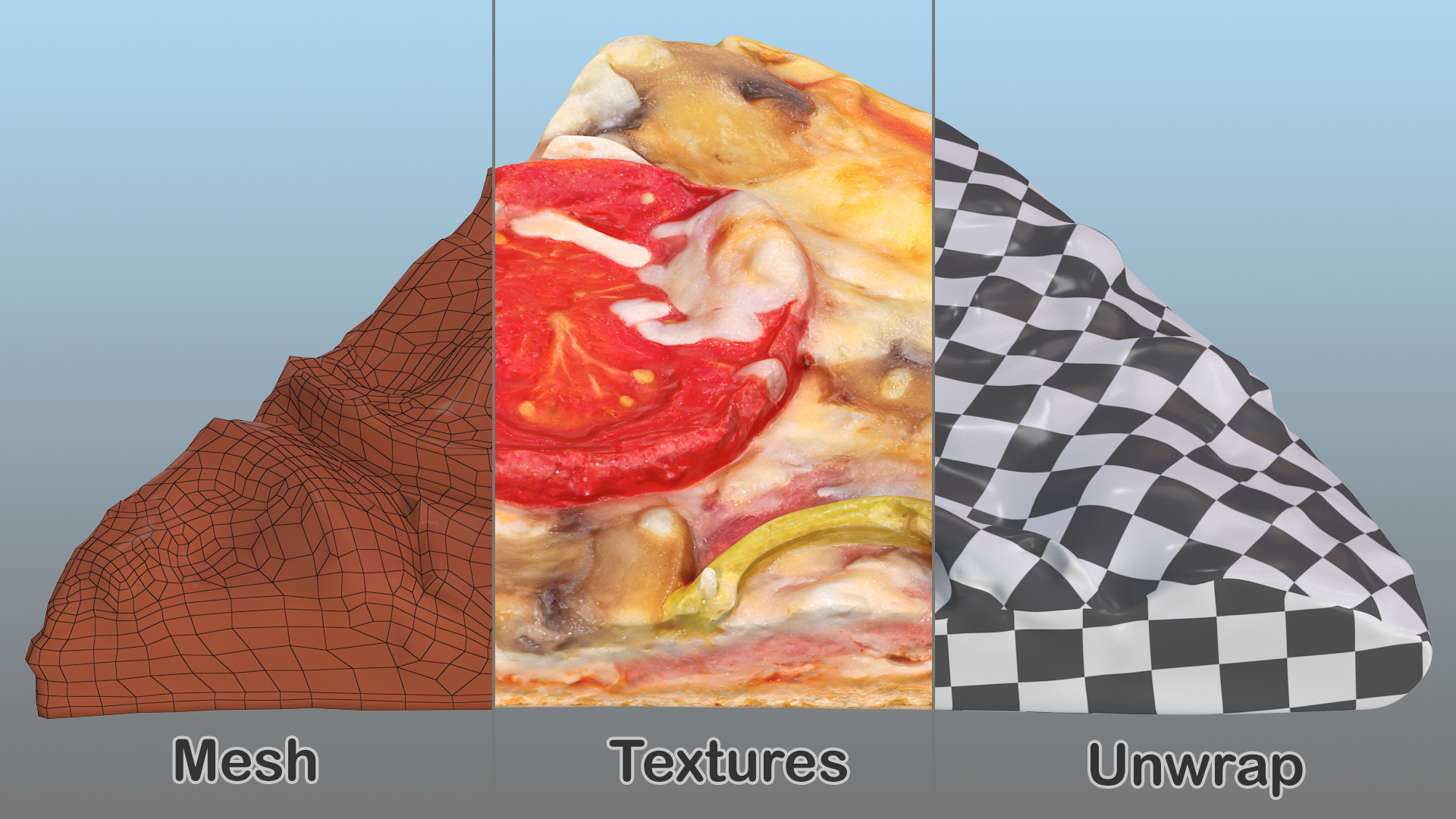 3D Pizza Slice