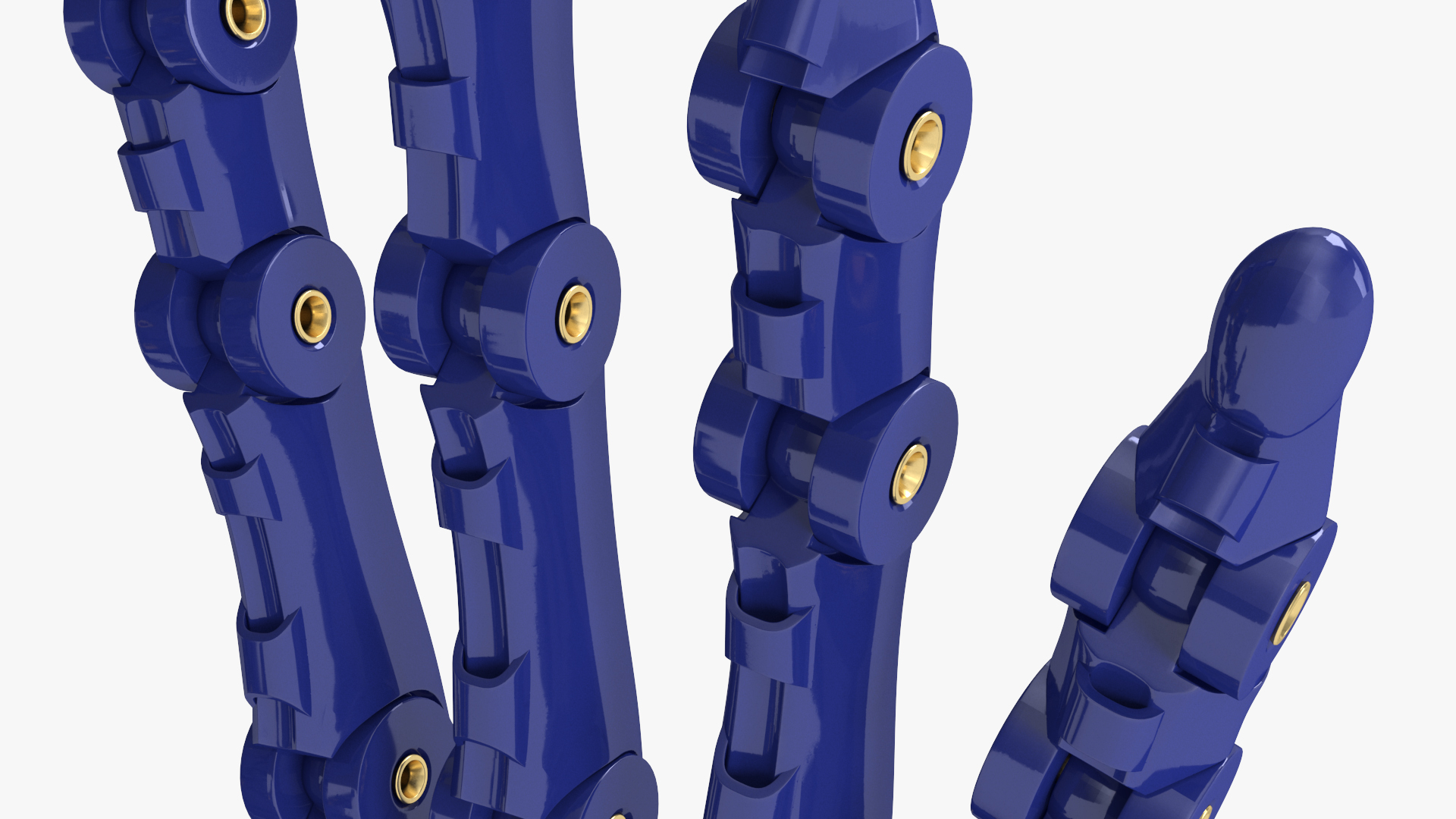 3D Robotic Arm Blue Rigged model