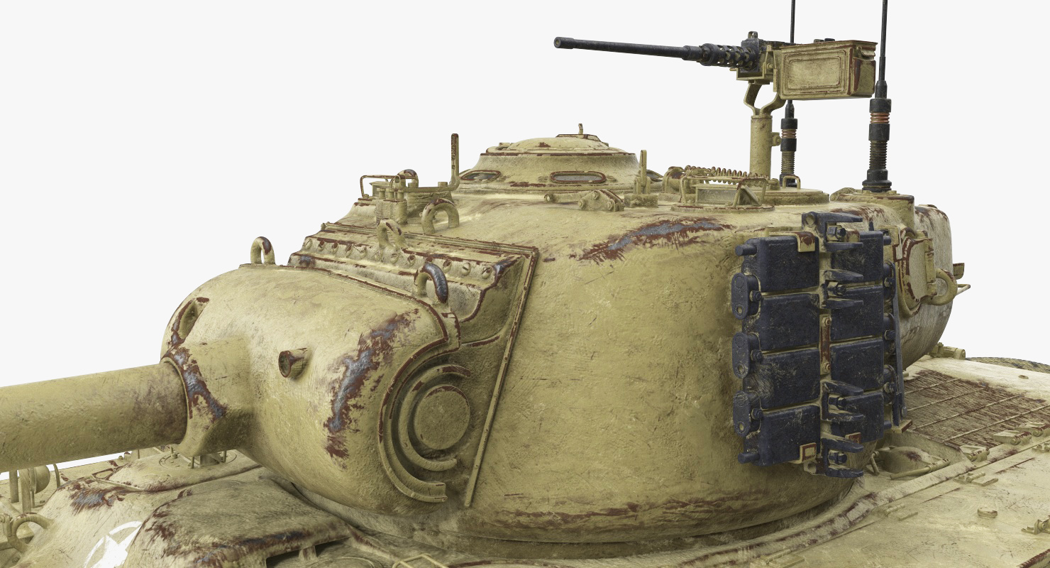 M26 Pershing Medium Tank with Dirt 3D model