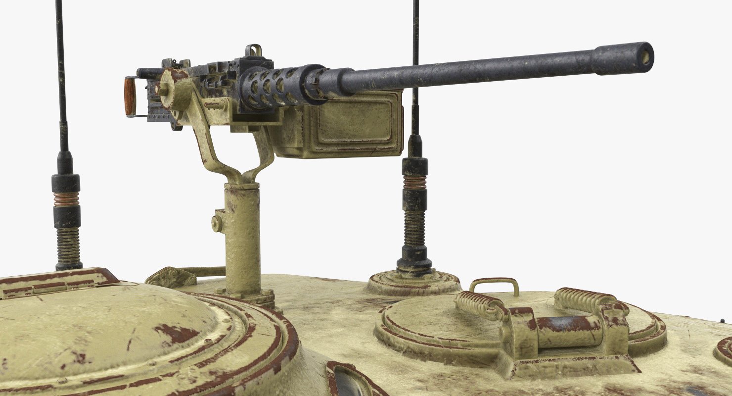 M26 Pershing Medium Tank with Dirt 3D model