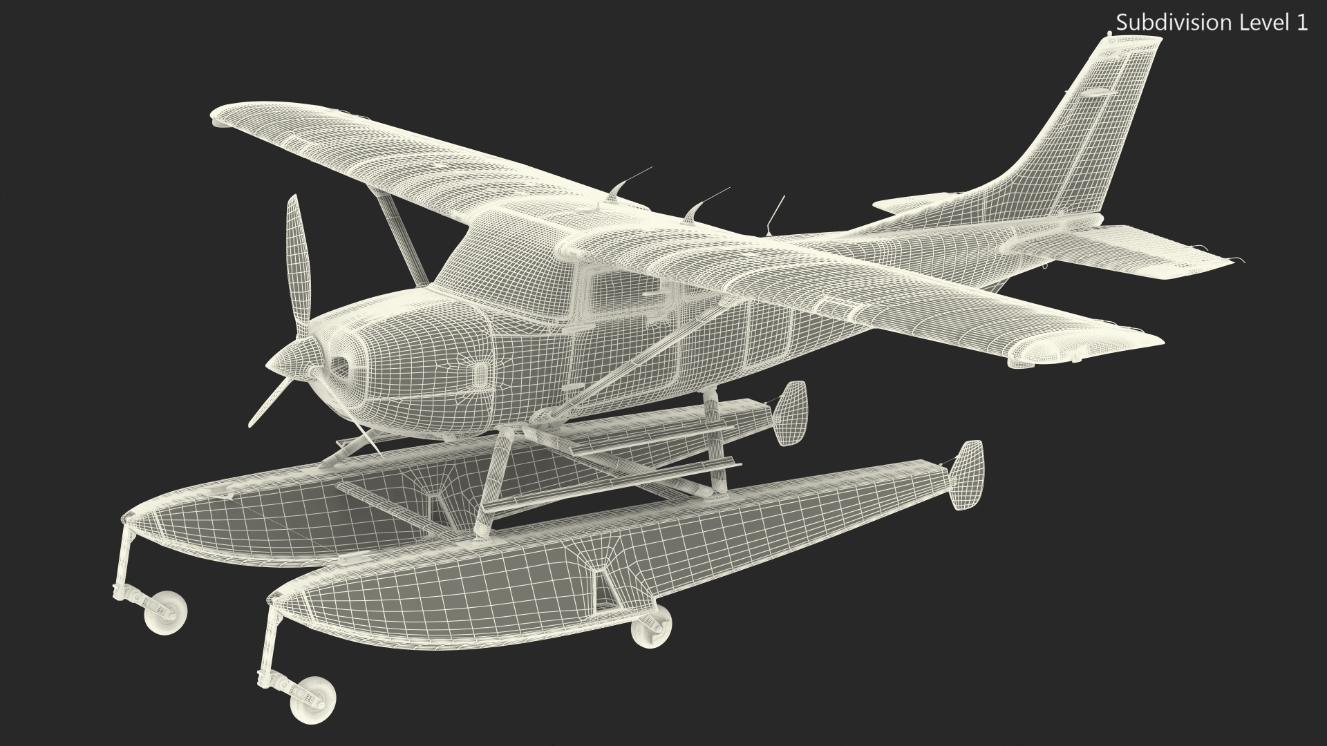 Light Utility Floatplane 3D model