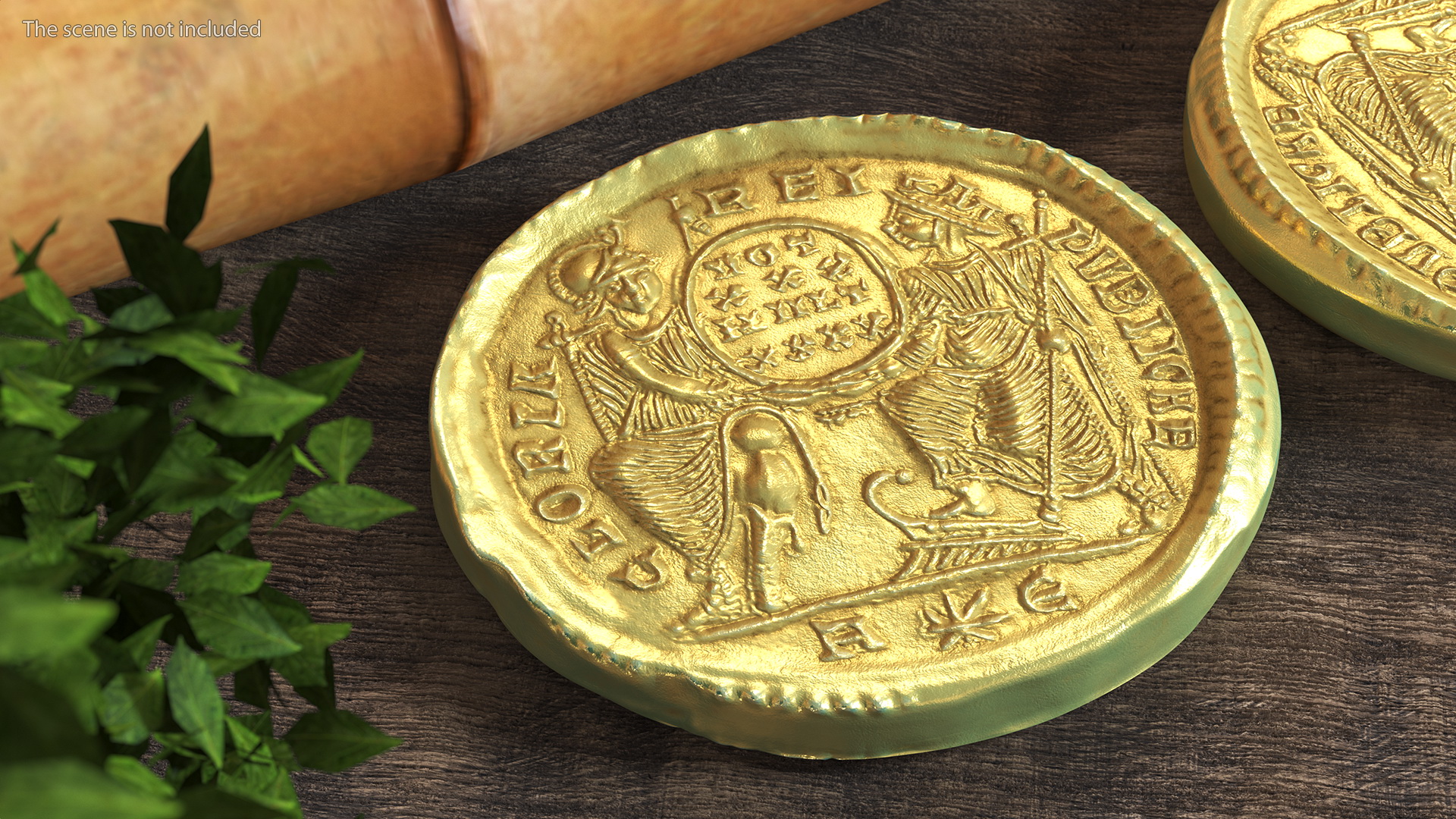 Solidus Roman Imperial Gold Coin 3D