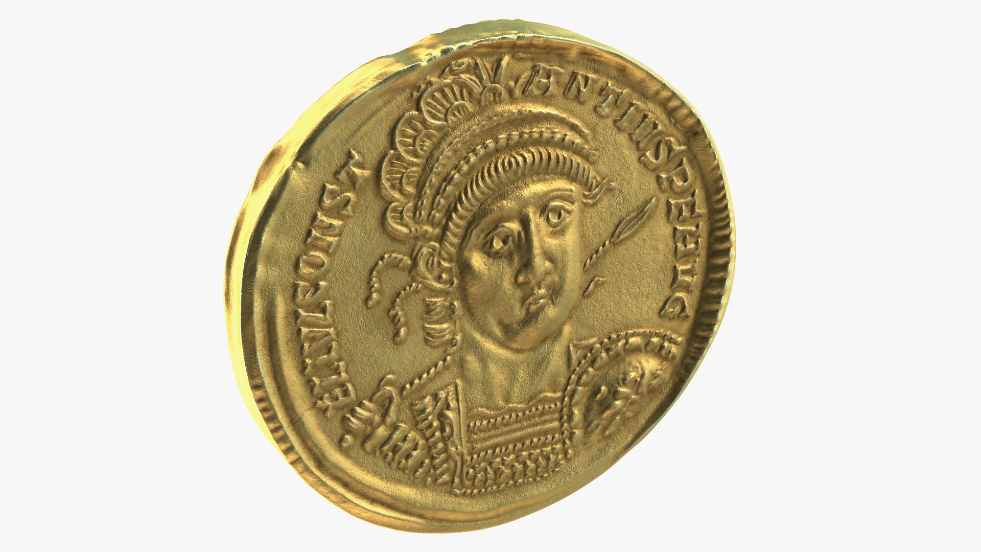 Solidus Roman Imperial Gold Coin 3D