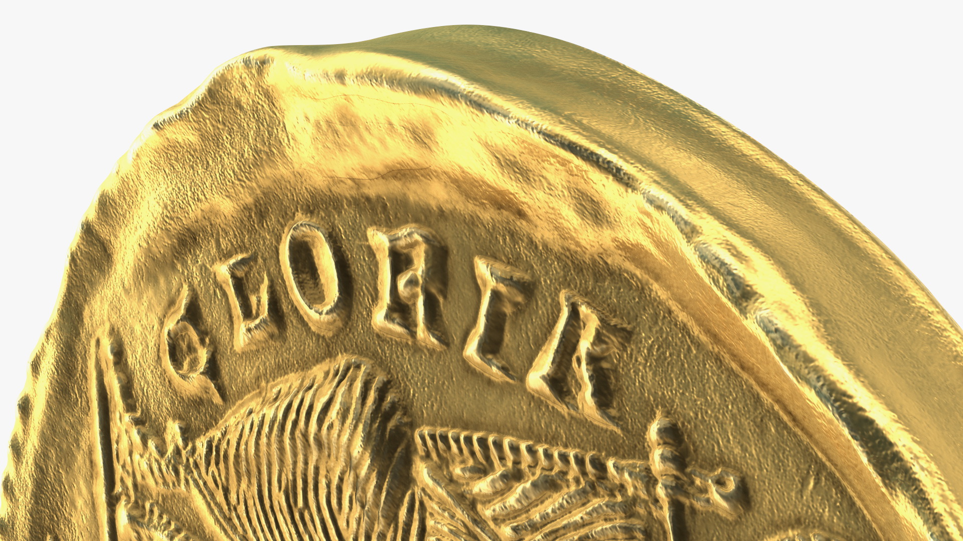 Solidus Roman Imperial Gold Coin 3D