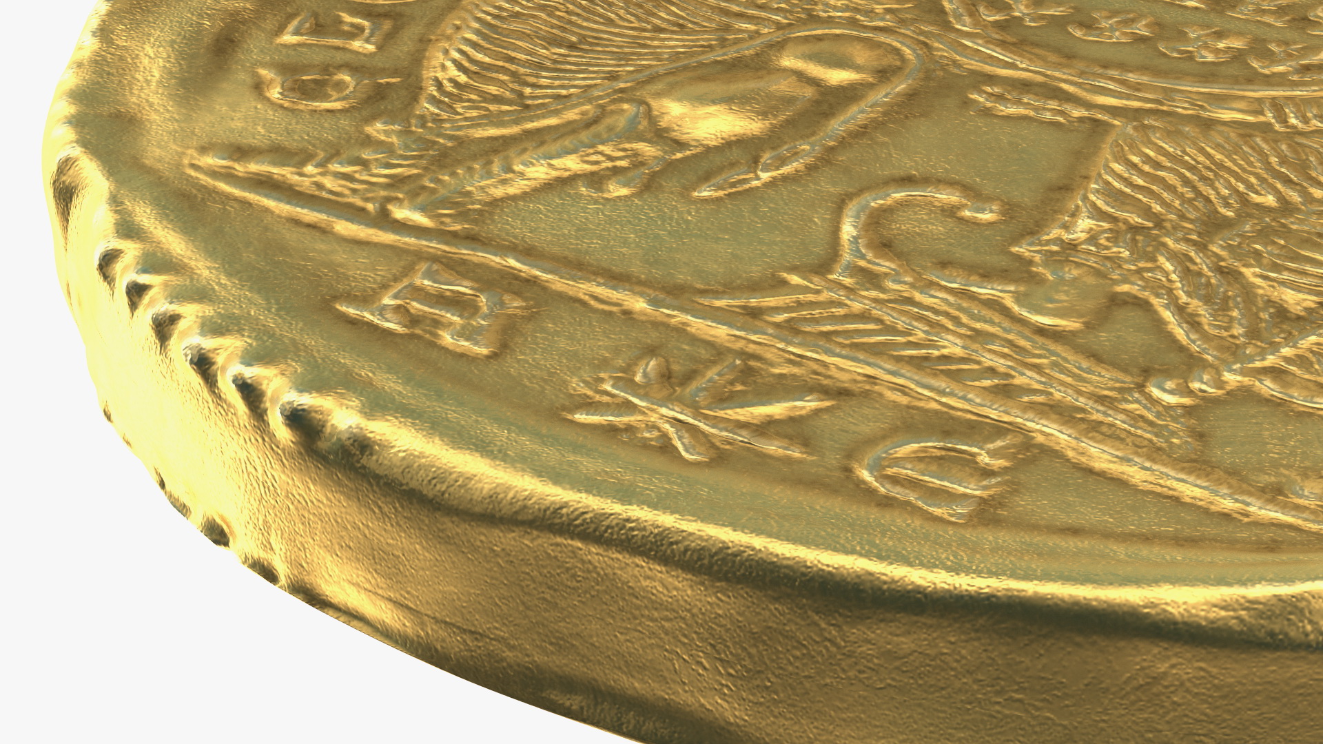 Solidus Roman Imperial Gold Coin 3D