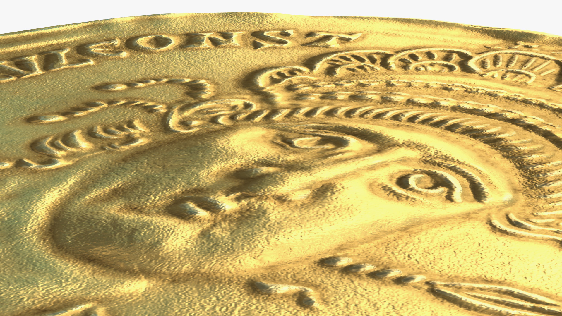 Solidus Roman Imperial Gold Coin 3D